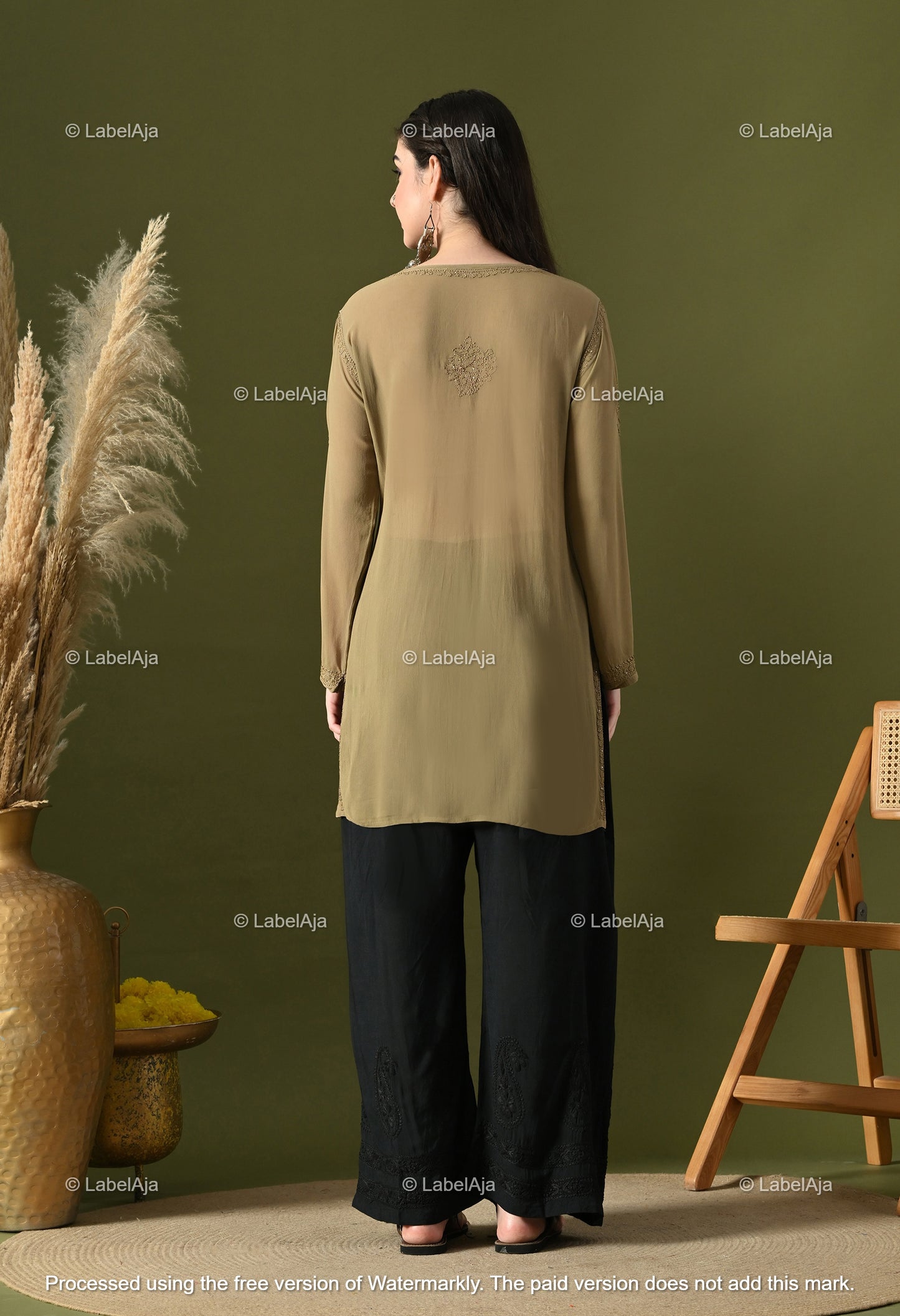 Ayana Viscose Short kurti with Mukaish work