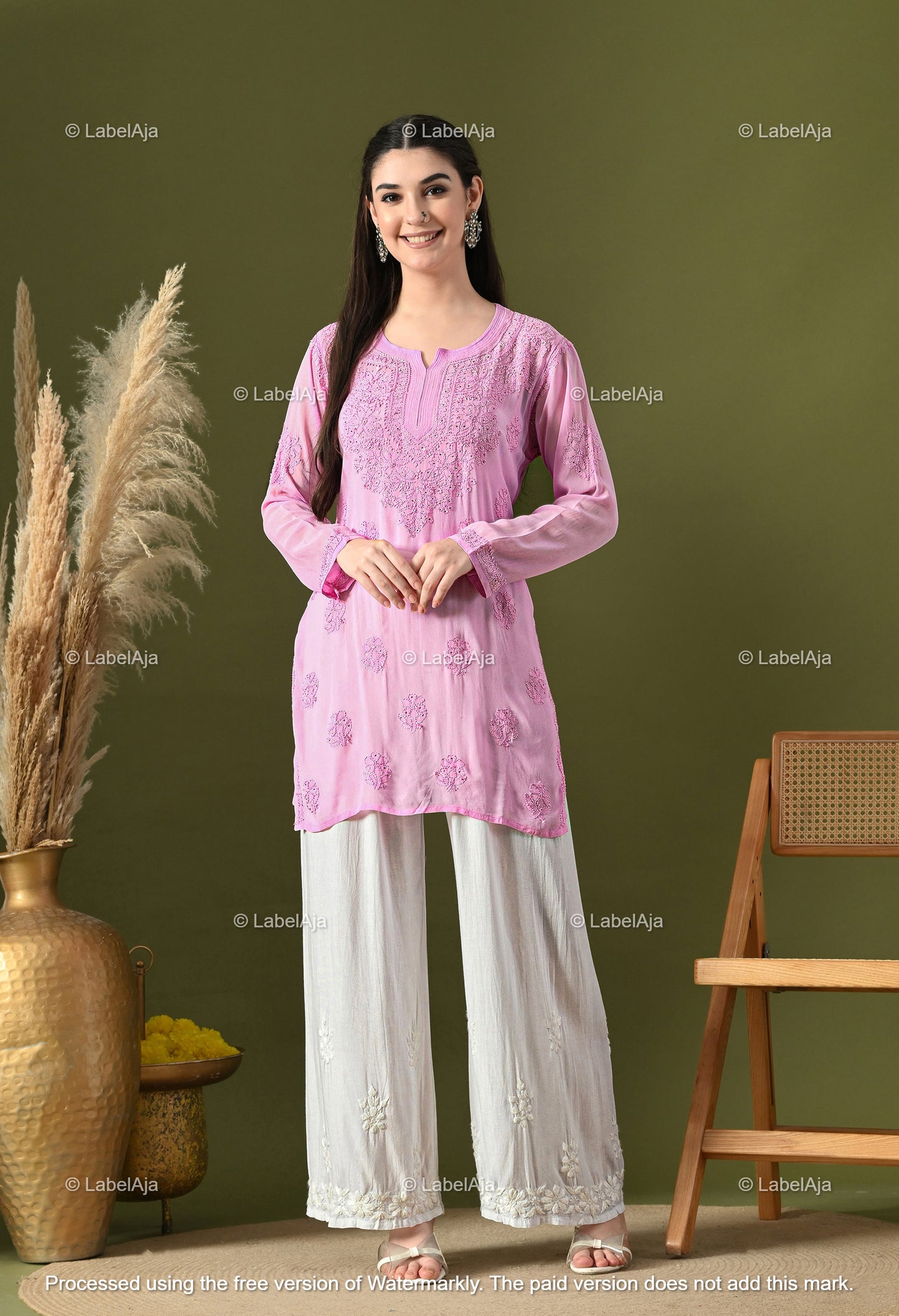 Ayana Viscose Short kurti with Mukaish work