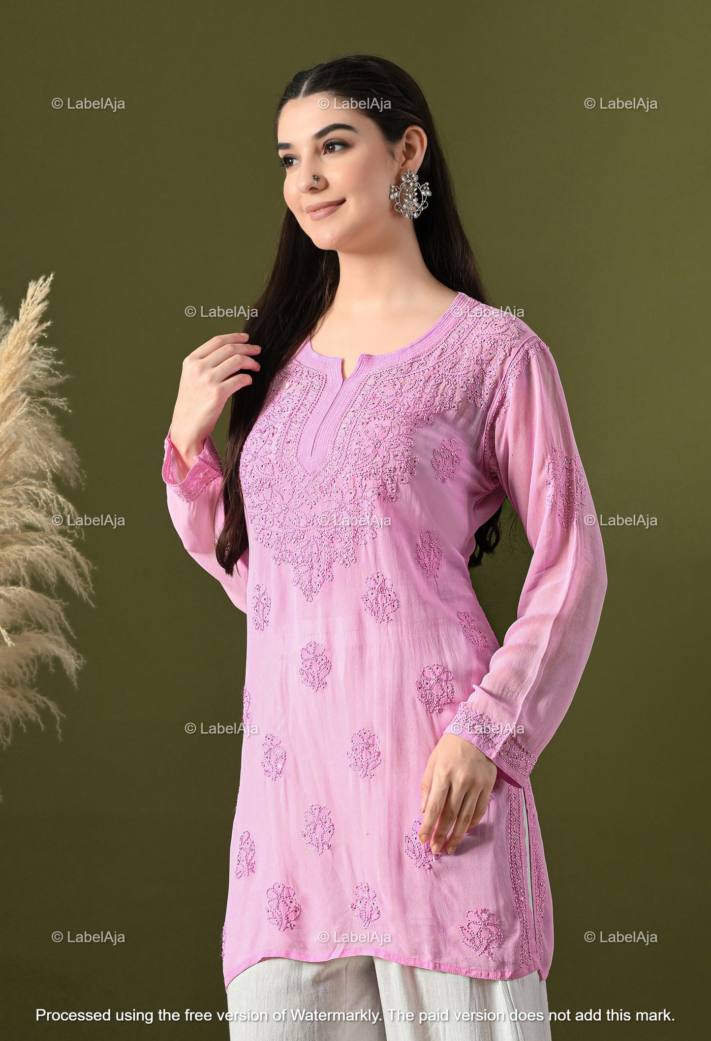Ayana Viscose Short kurti with Mukaish work