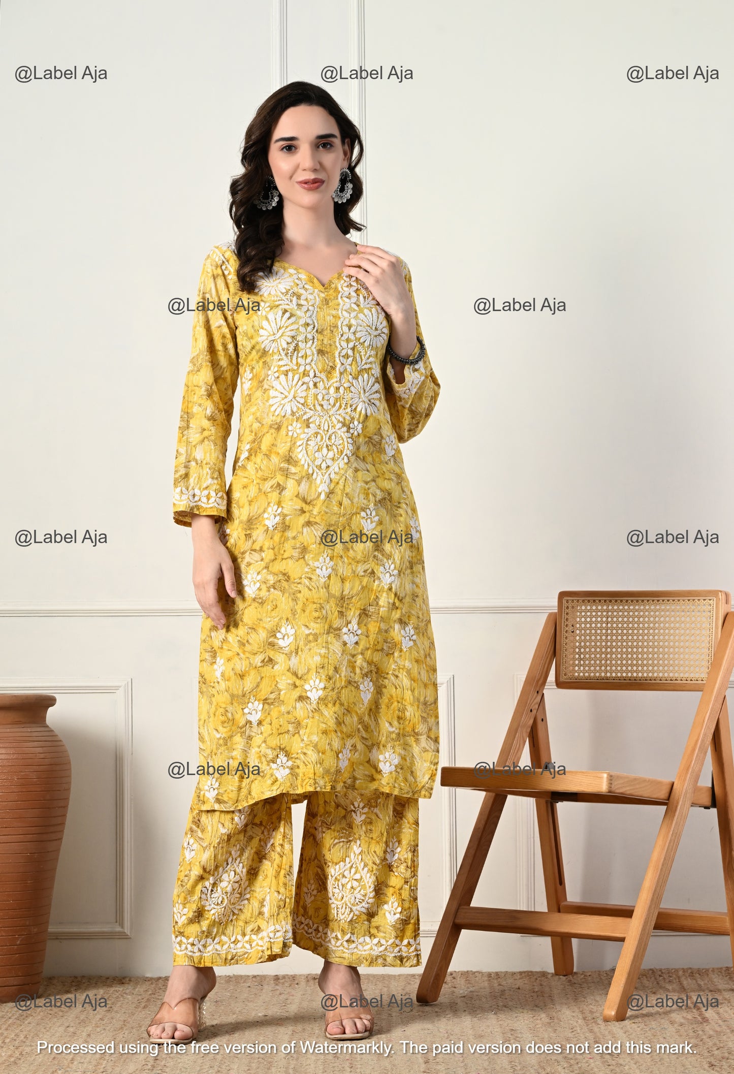 Zuri Mul cotton Kurti and Palazzo set
