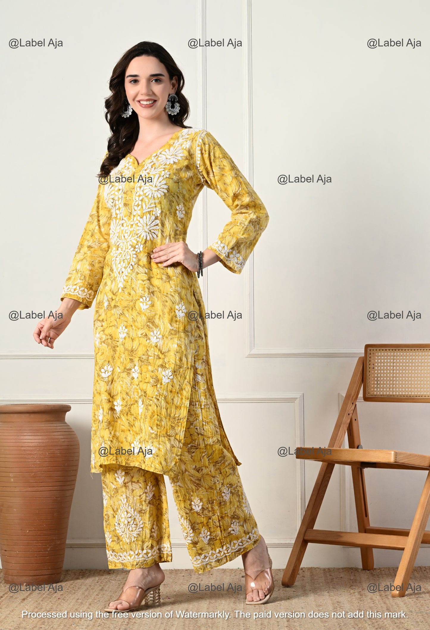 Zuri Mul cotton Kurti and Palazzo set