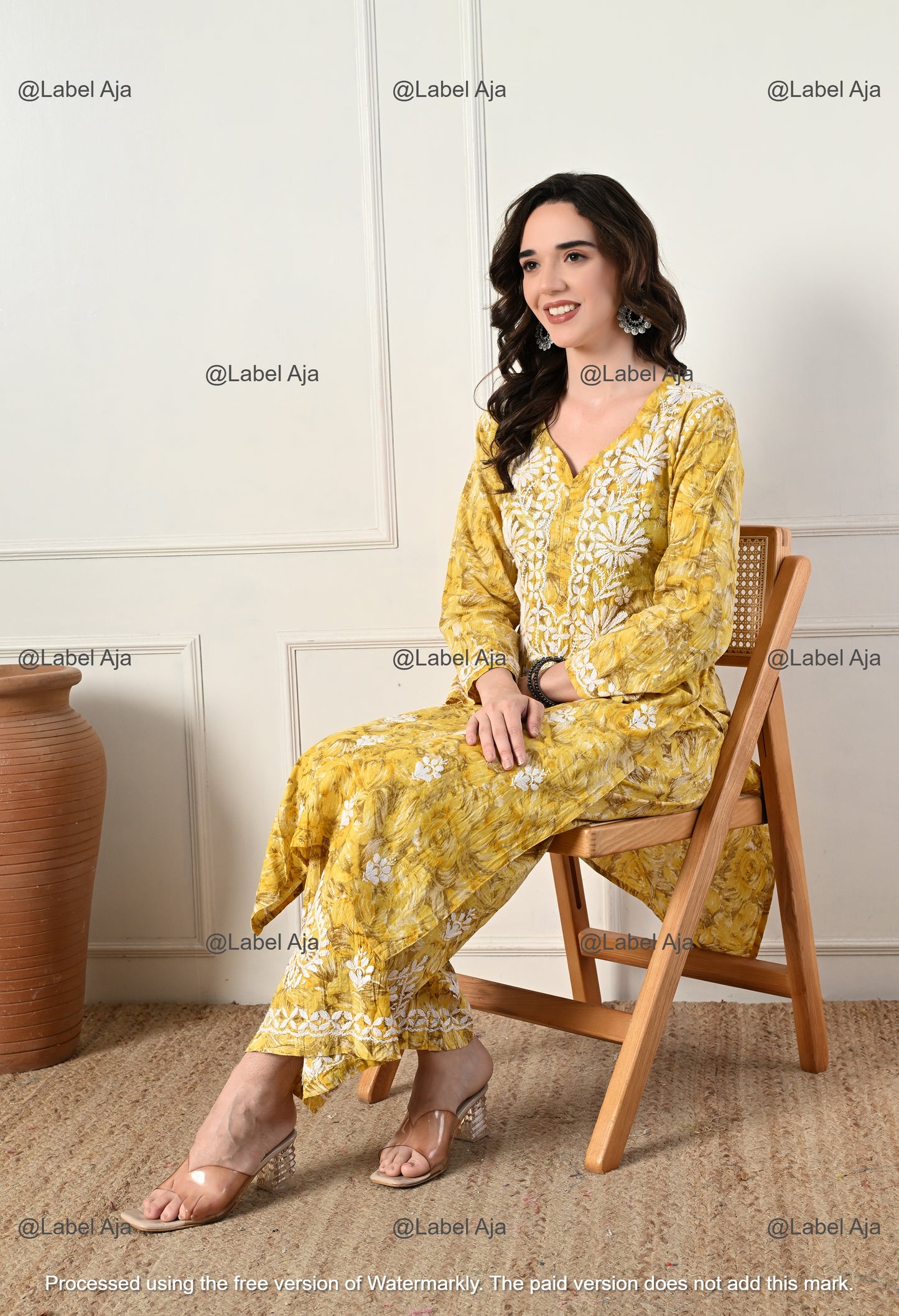 Zuri Mul cotton Kurti and Palazzo set