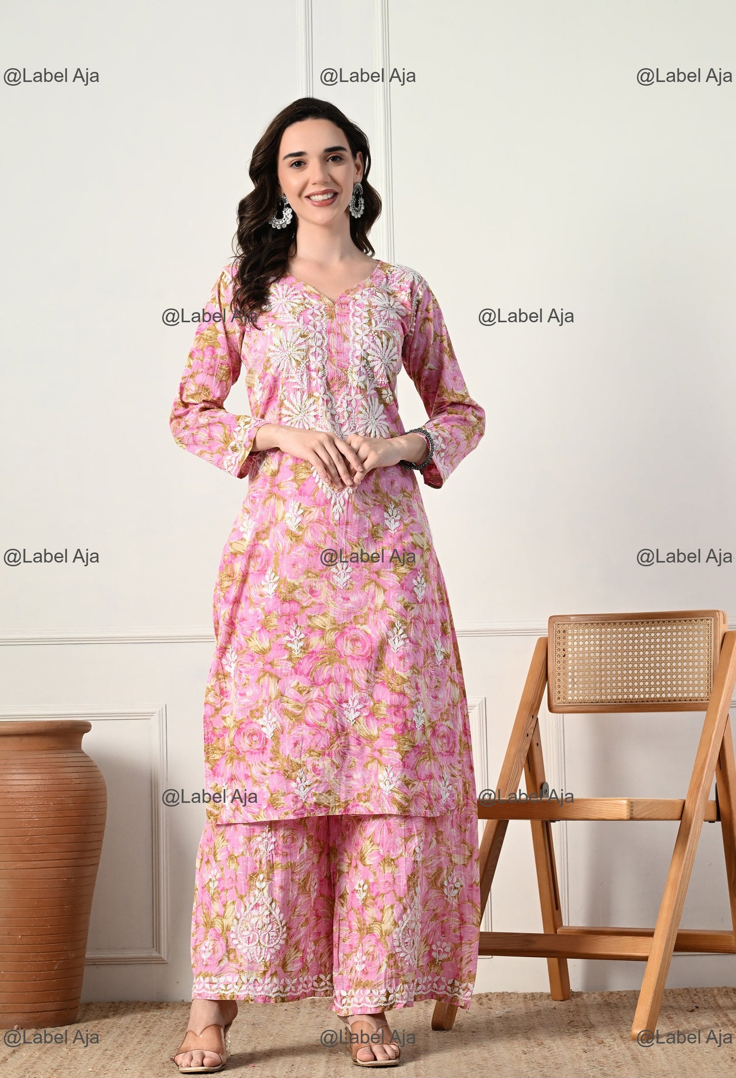 Zuri Mul cotton Kurti and Palazzo set