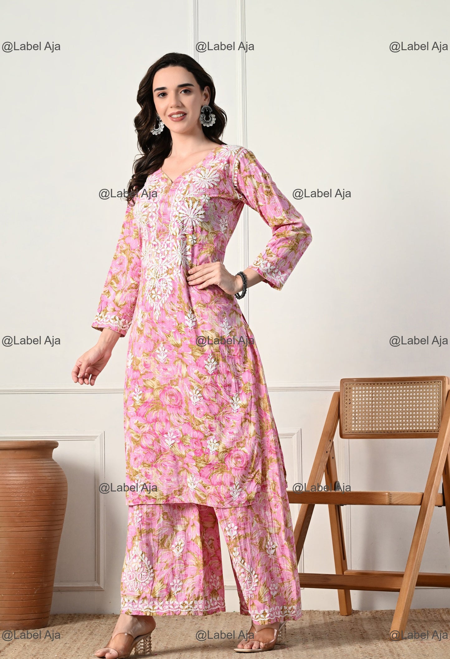 Zuri Mul cotton Kurti and Palazzo set