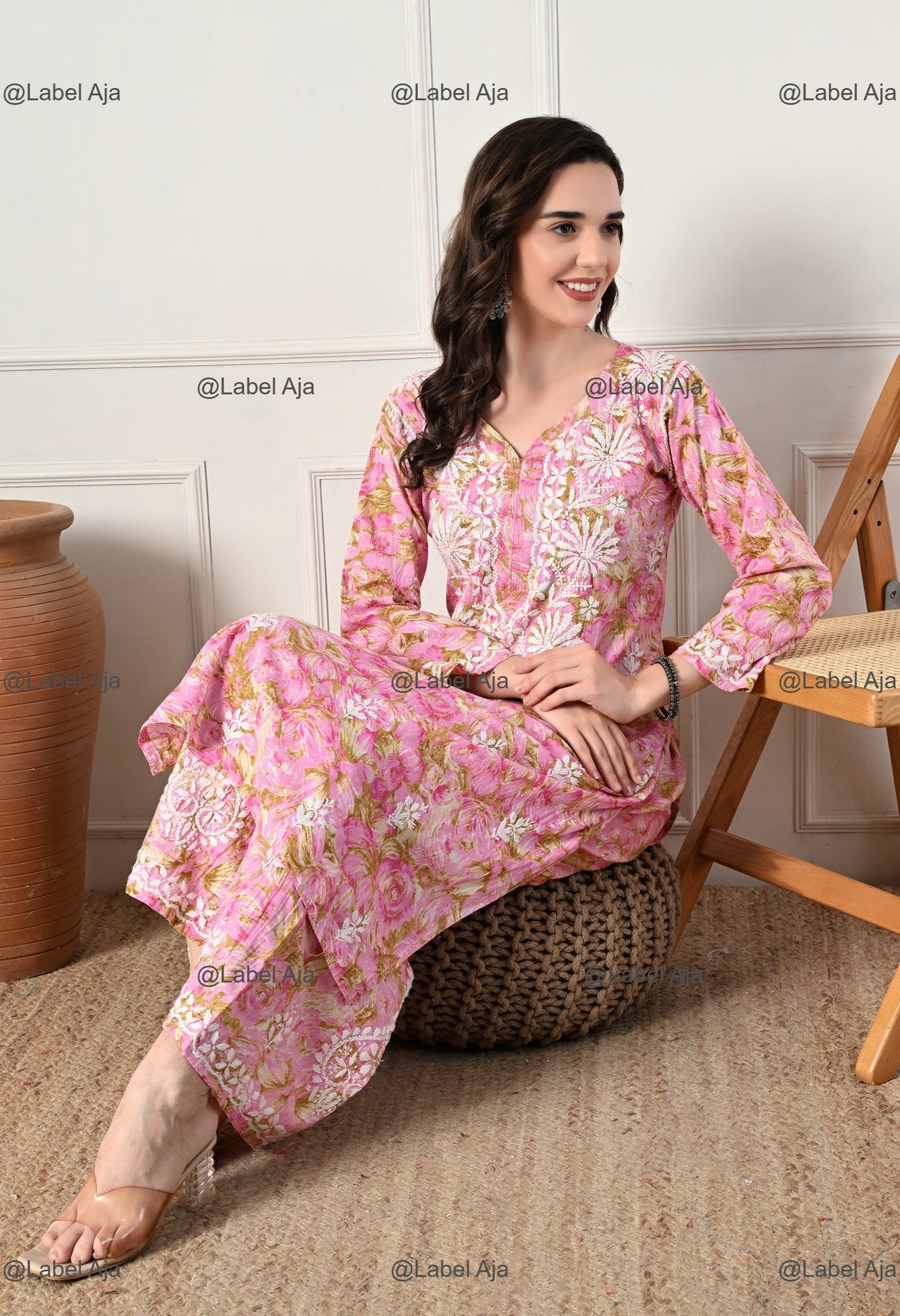 Zuri Mul cotton Kurti and Palazzo set
