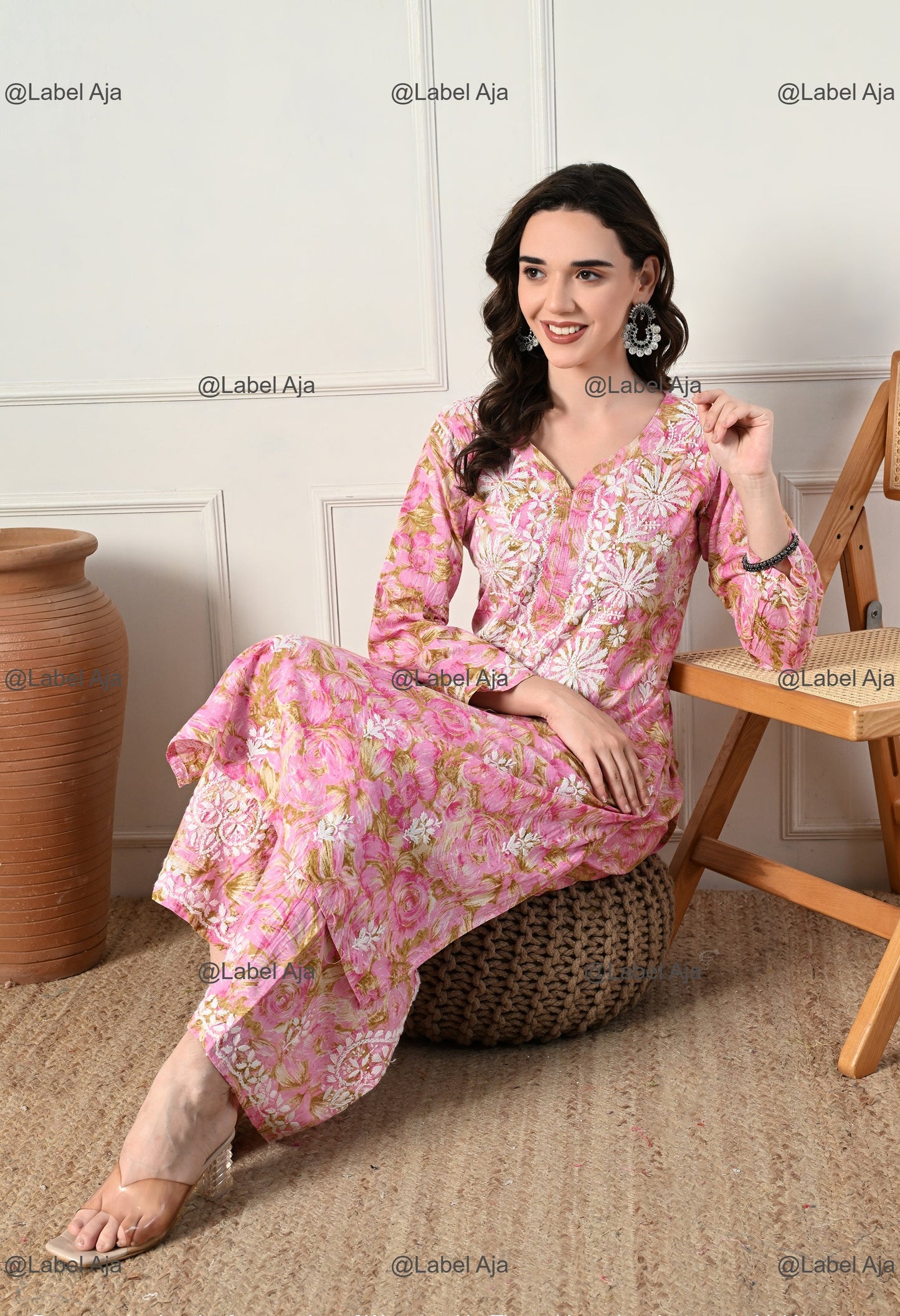 Zuri Mul cotton Kurti and Palazzo set