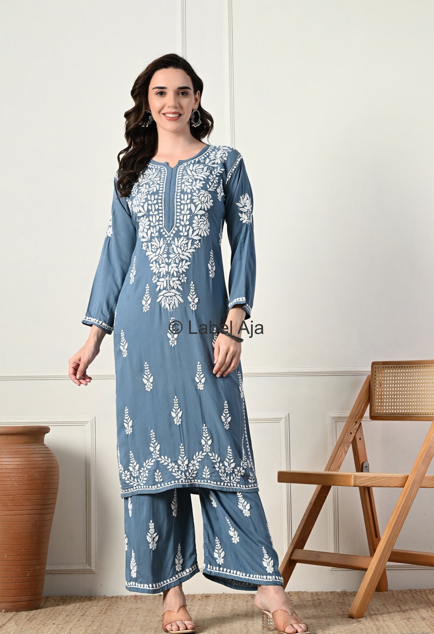 Ruhani Rayon cotton Kurti and Palazzo set