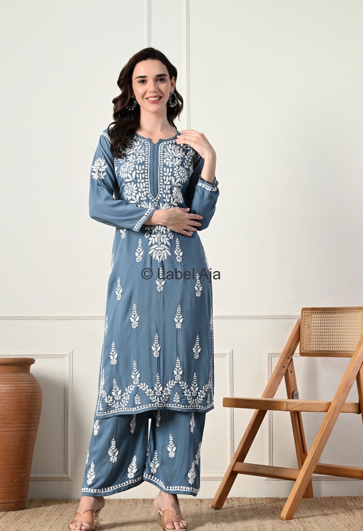 Ruhani Rayon cotton Kurti and Palazzo set