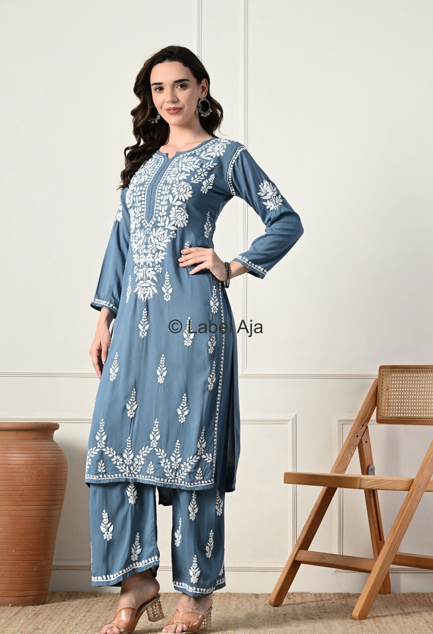 Ruhani Rayon cotton Kurti and Palazzo set