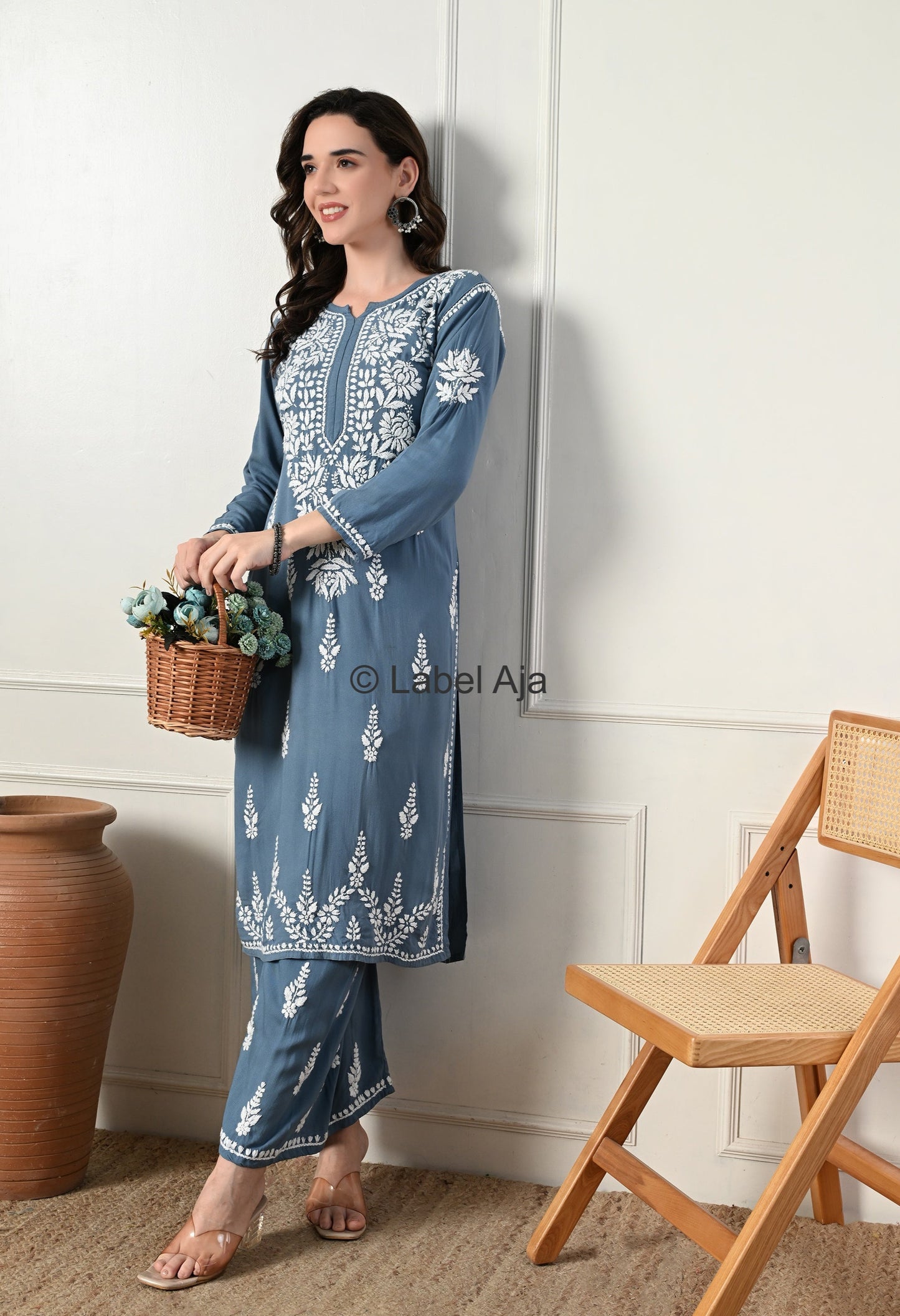 Ruhani Rayon cotton Kurti and Palazzo set