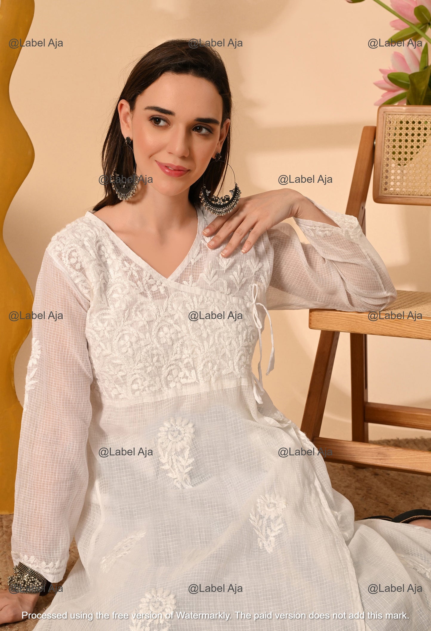 Myra Kota cotton long Angarkha with A-Line slip