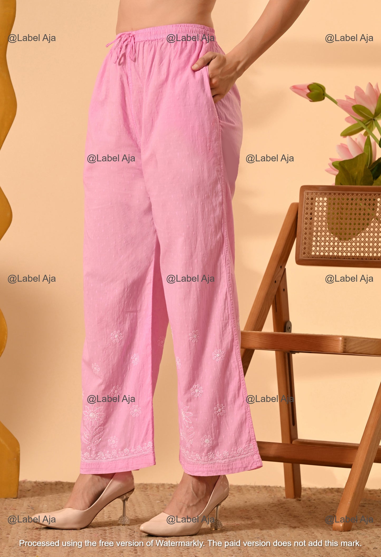 Zoya Dobby cotton hand embroidered Co-ord set