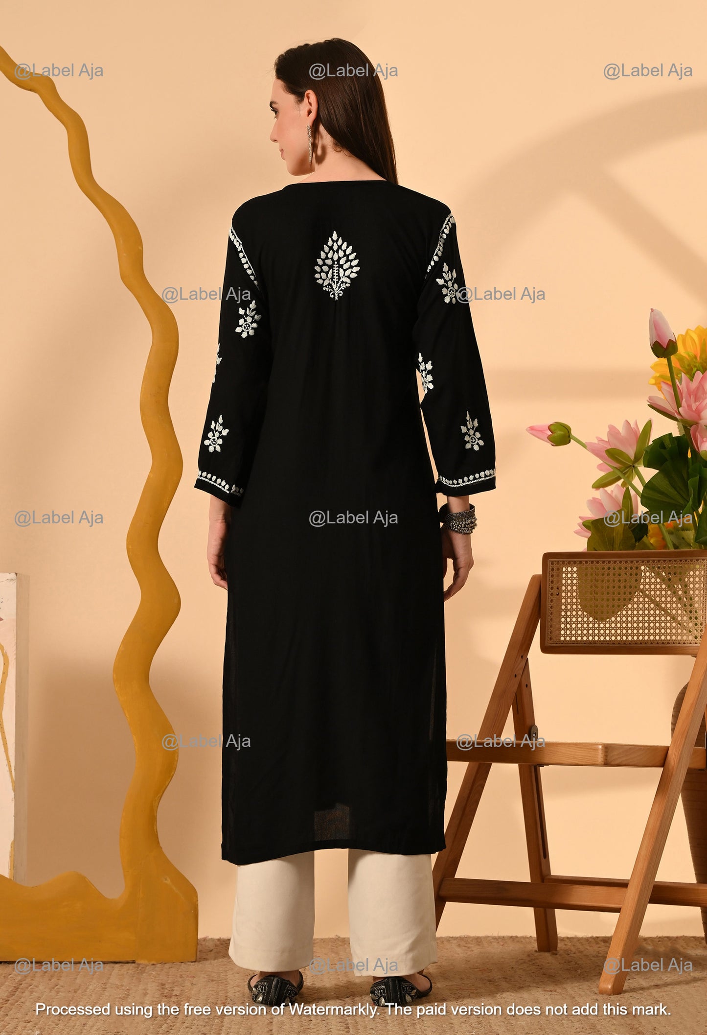 Prisha Rayon long chikankari kurti