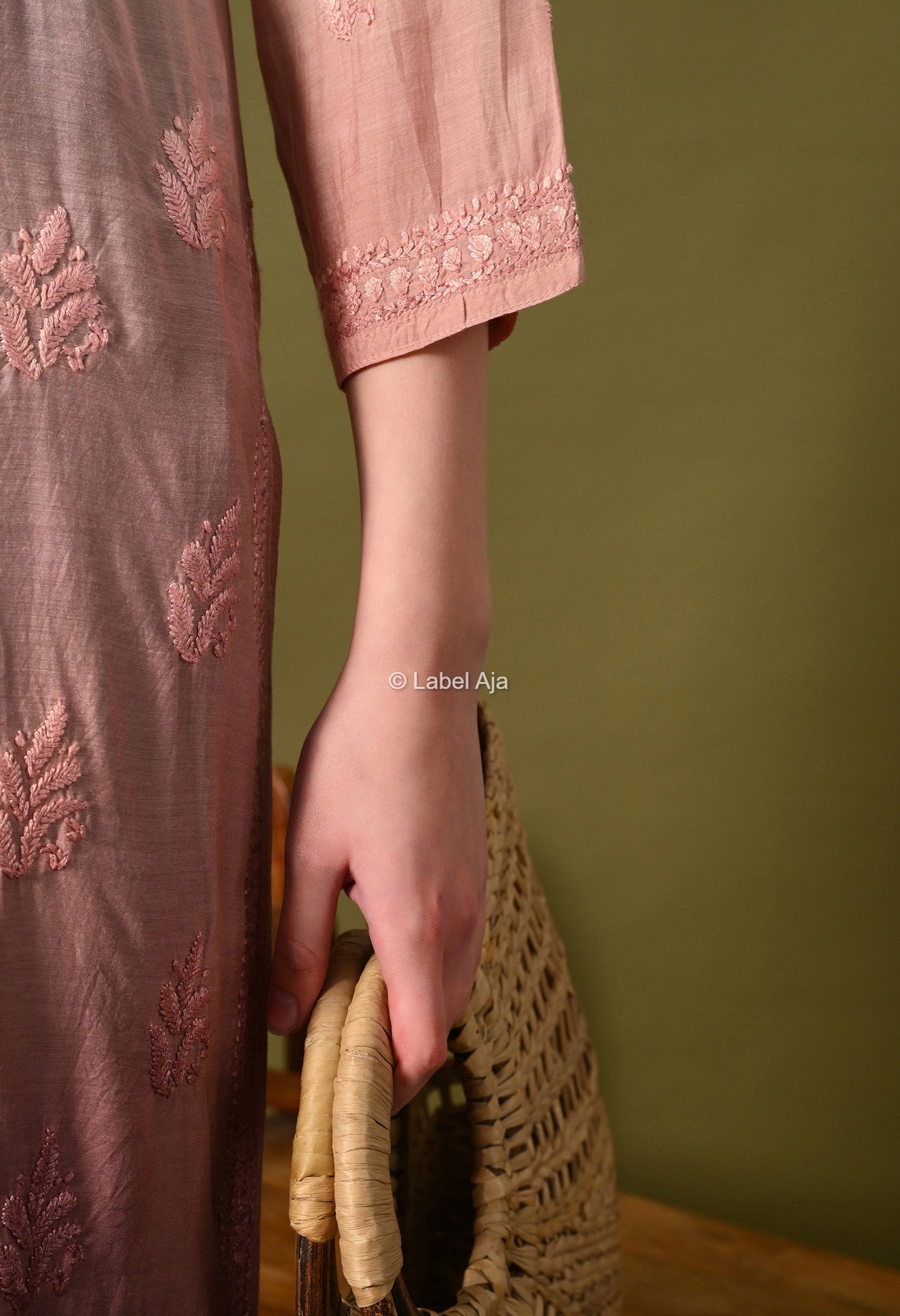 Premium Muslin long chikankari kurti