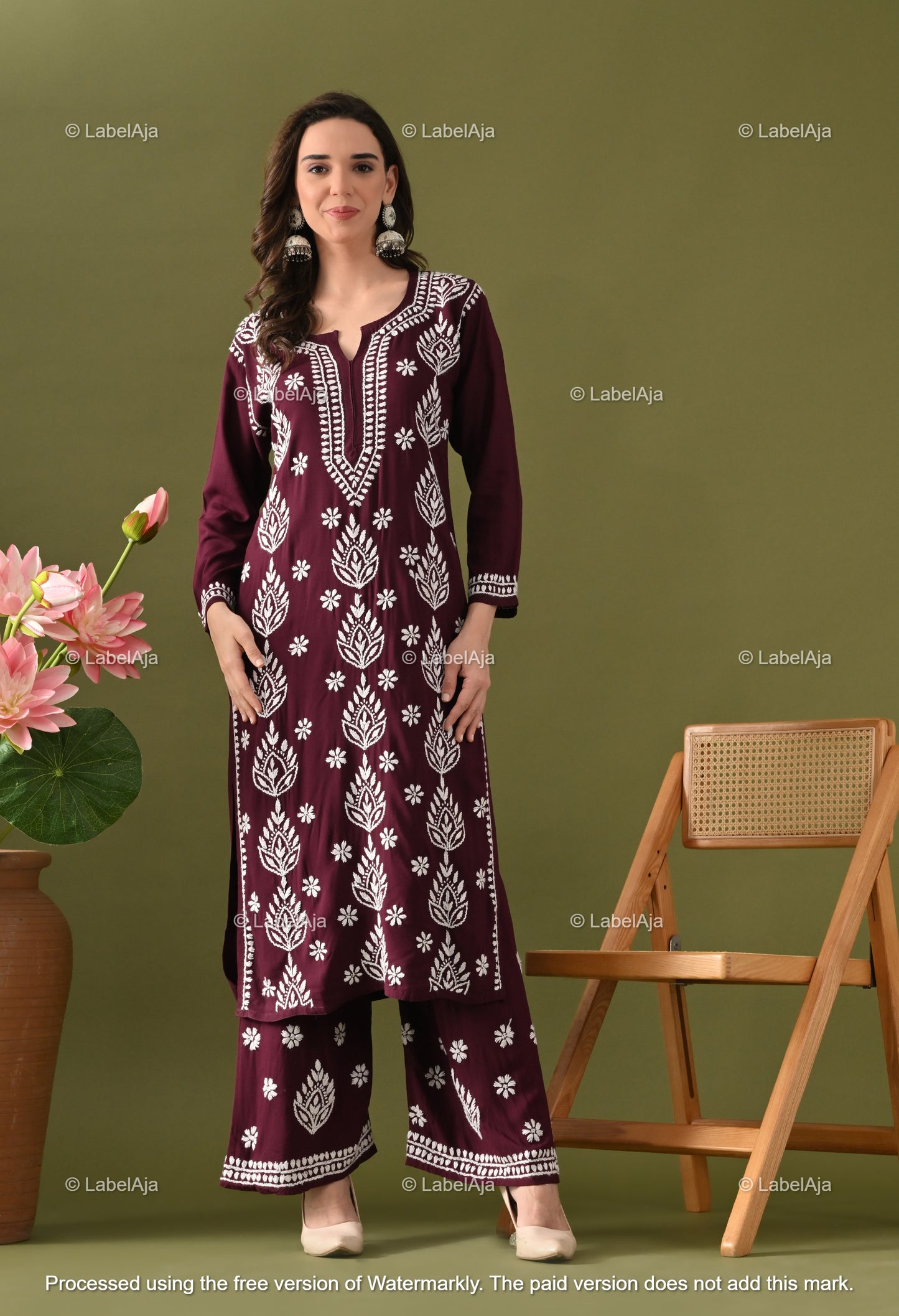 Ruhani Rayon cotton Kurti and Palazzo set