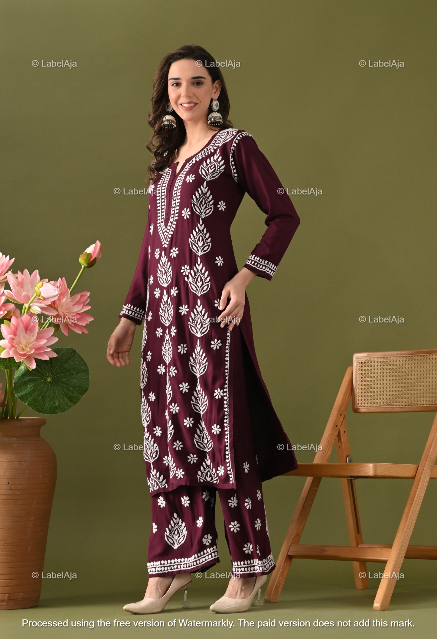 Ruhani Rayon cotton Kurti and Palazzo set