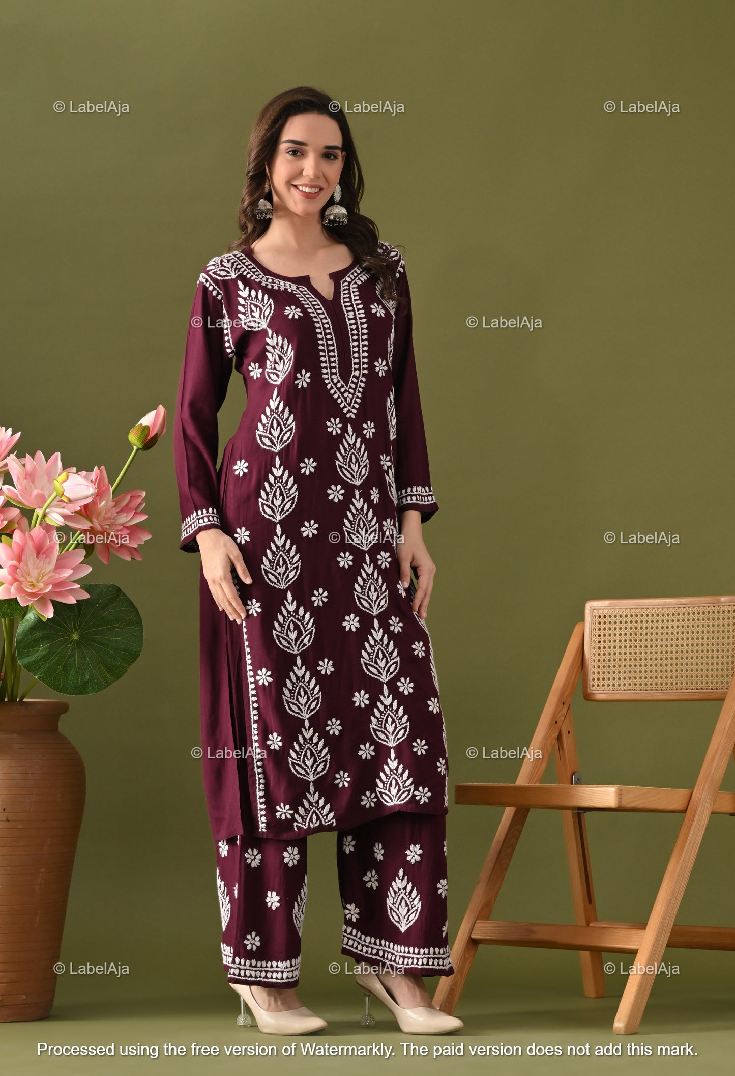 Ruhani Rayon cotton Kurti and Palazzo set
