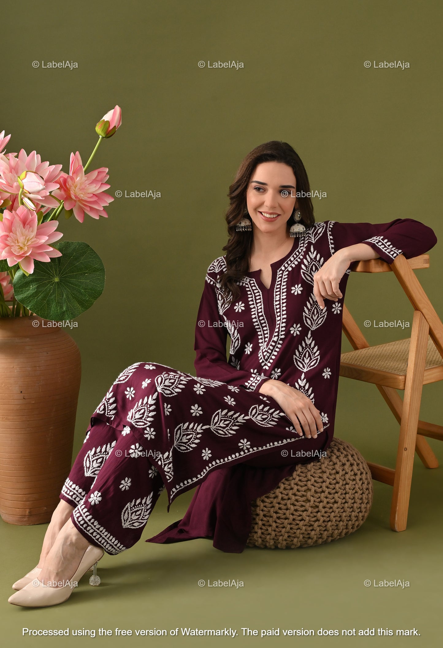 Ruhani Rayon cotton Kurti and Palazzo set