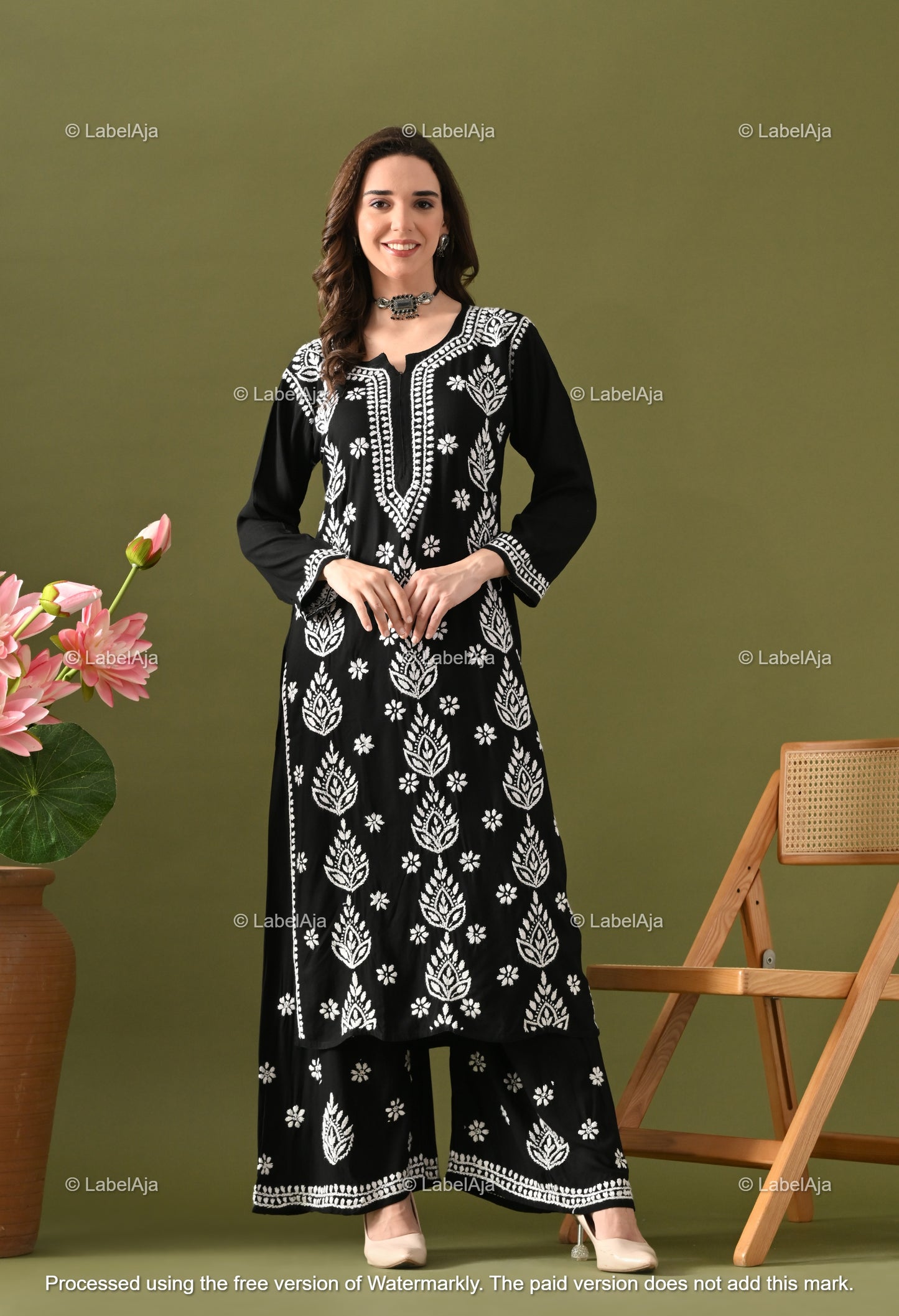 Ruhani Rayon cotton Kurti and Palazzo set