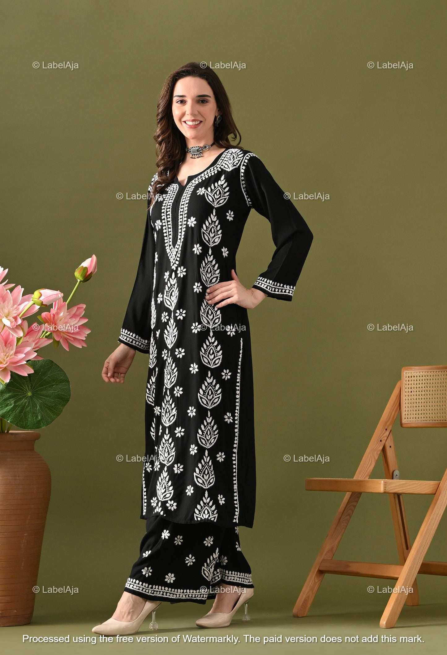 Ruhani Rayon cotton Kurti and Palazzo set