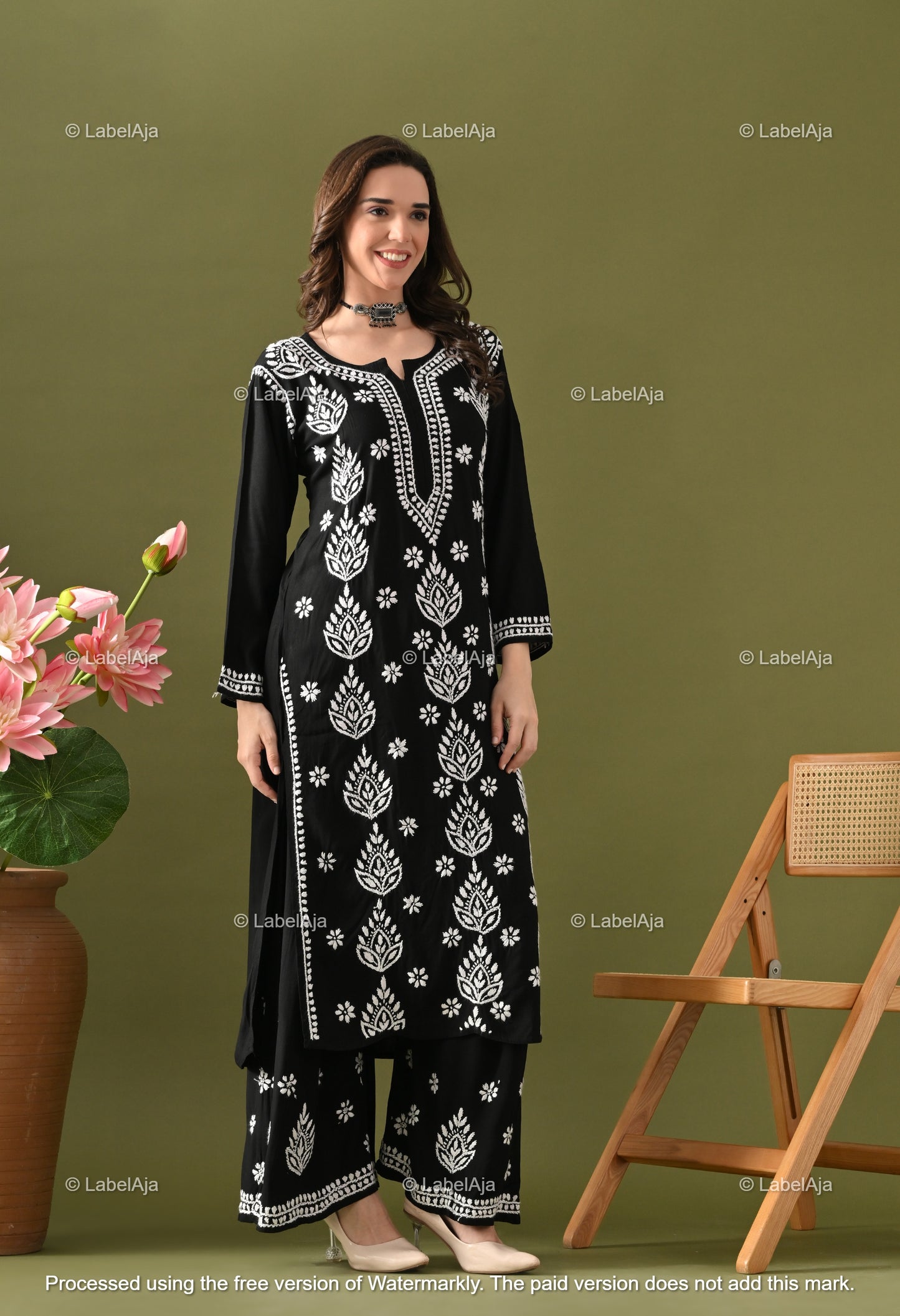 Ruhani Rayon cotton Kurti and Palazzo set