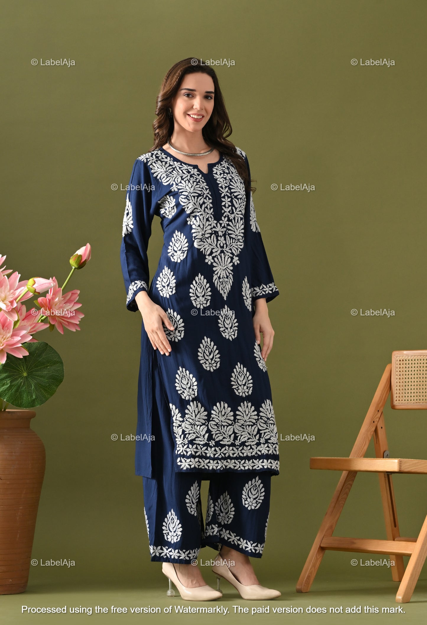Ruhani Rayon cotton Kurti and Palazzo set