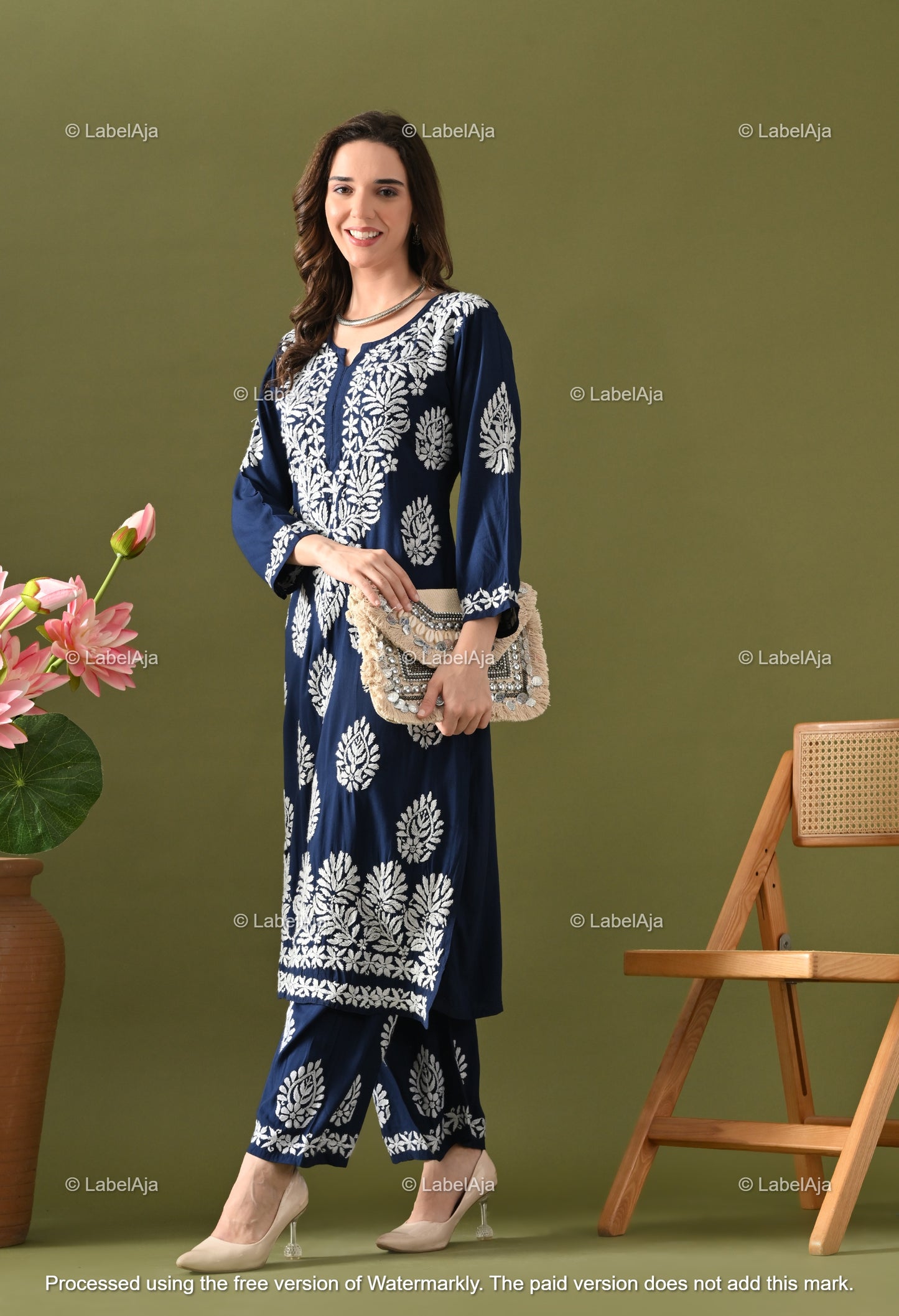 Ruhani Rayon cotton Kurti and Palazzo set