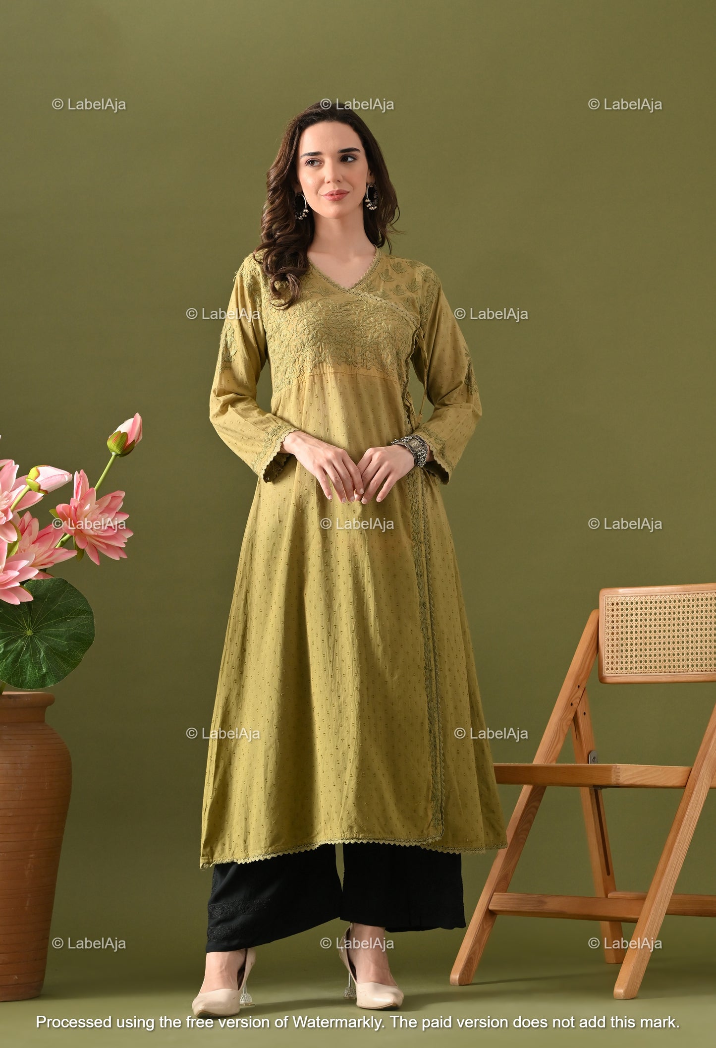 Myra dobby cotton long Angarkha