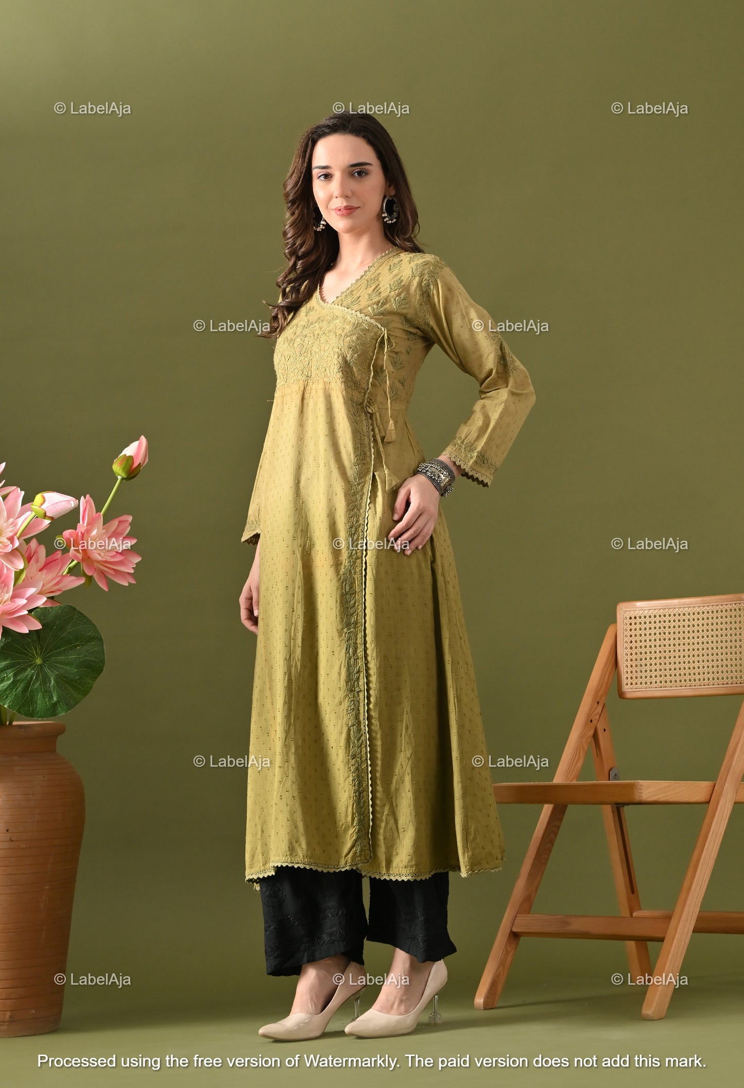 Myra dobby cotton long Angarkha