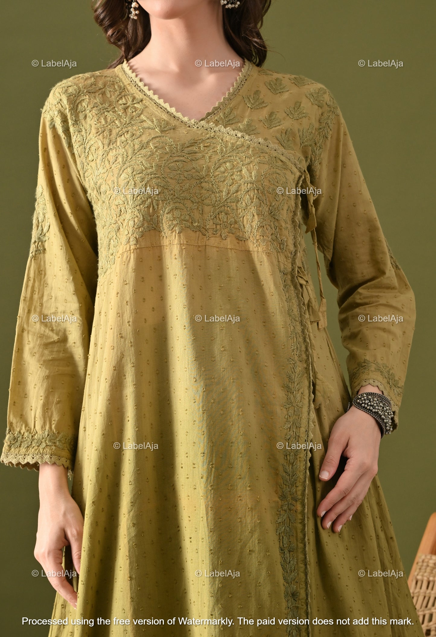 Myra dobby cotton long Angarkha