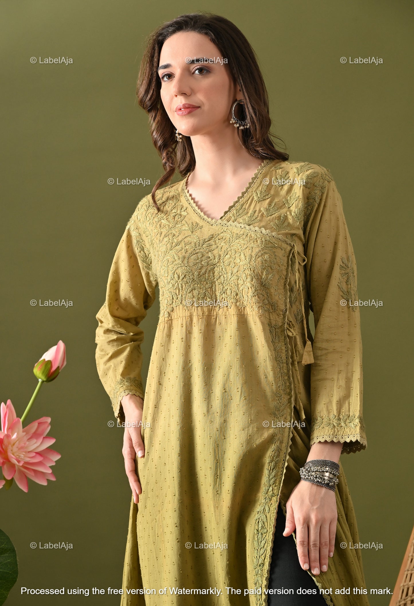 Myra dobby cotton long Angarkha