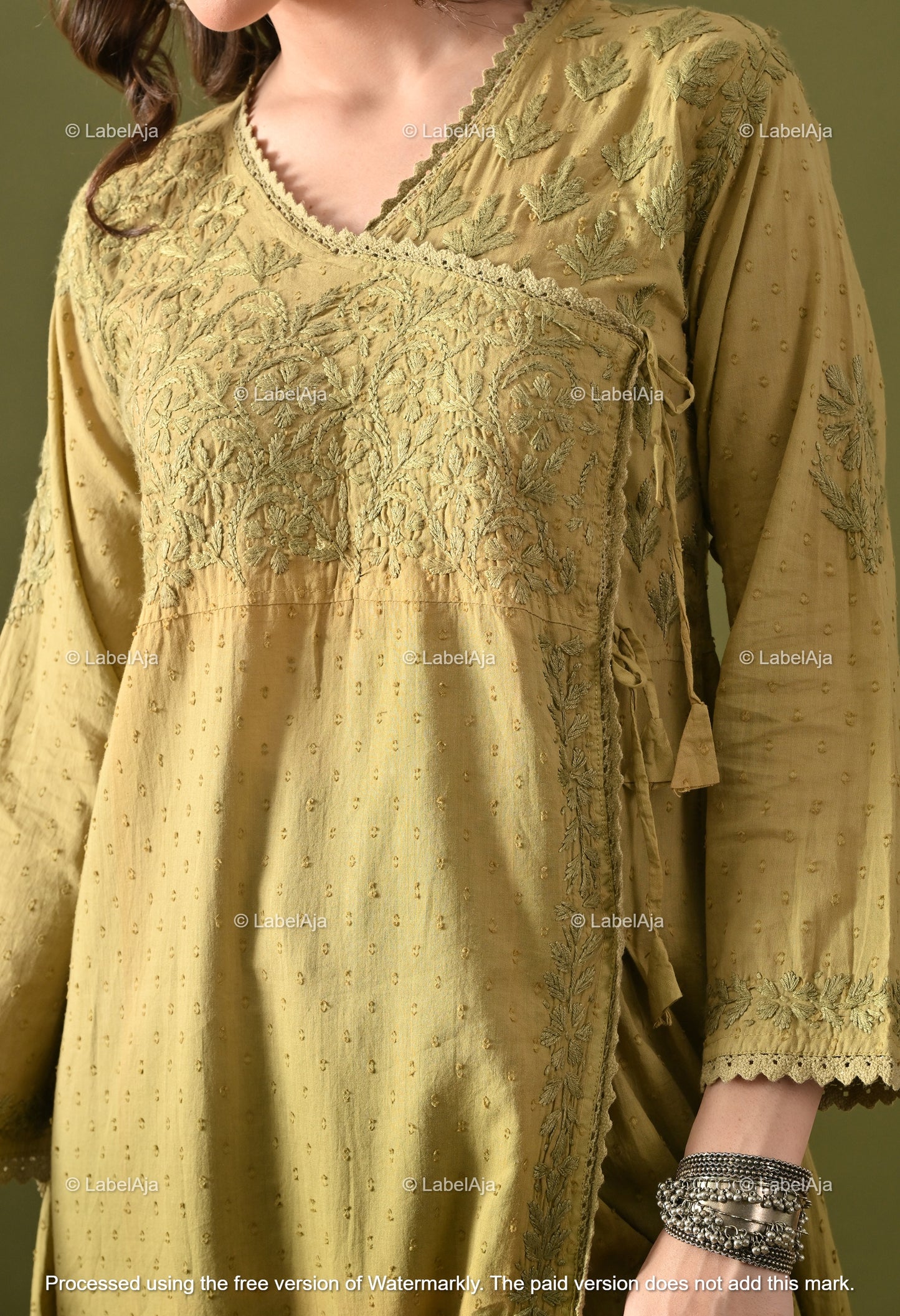 Myra dobby cotton long Angarkha
