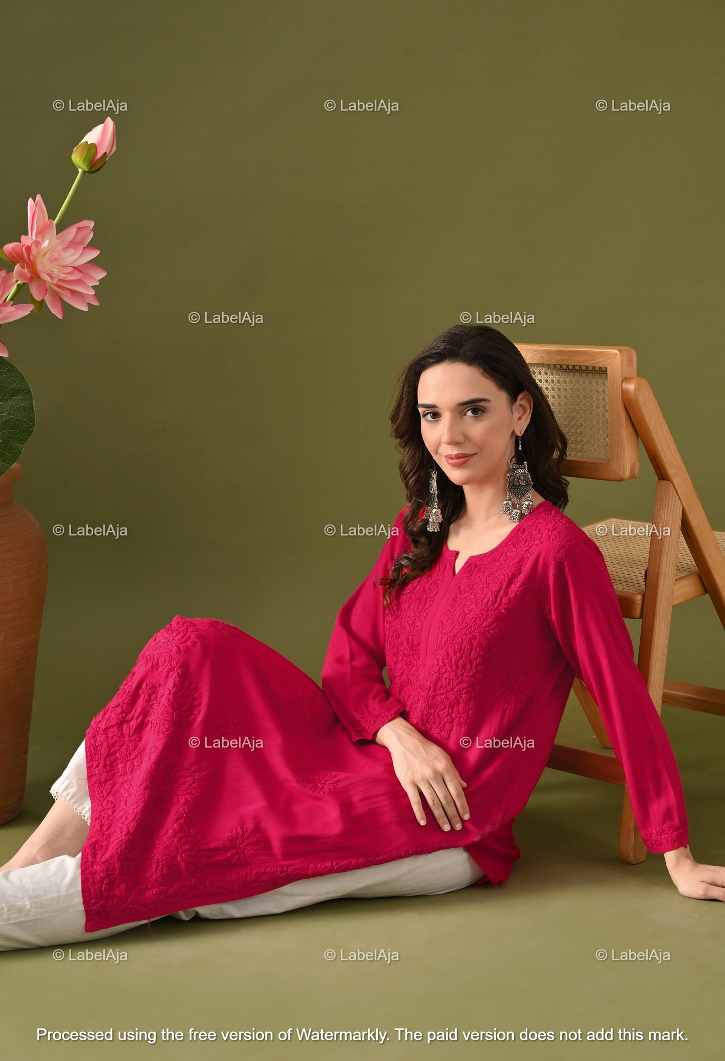 Arya Rayon cotton Long Kurta