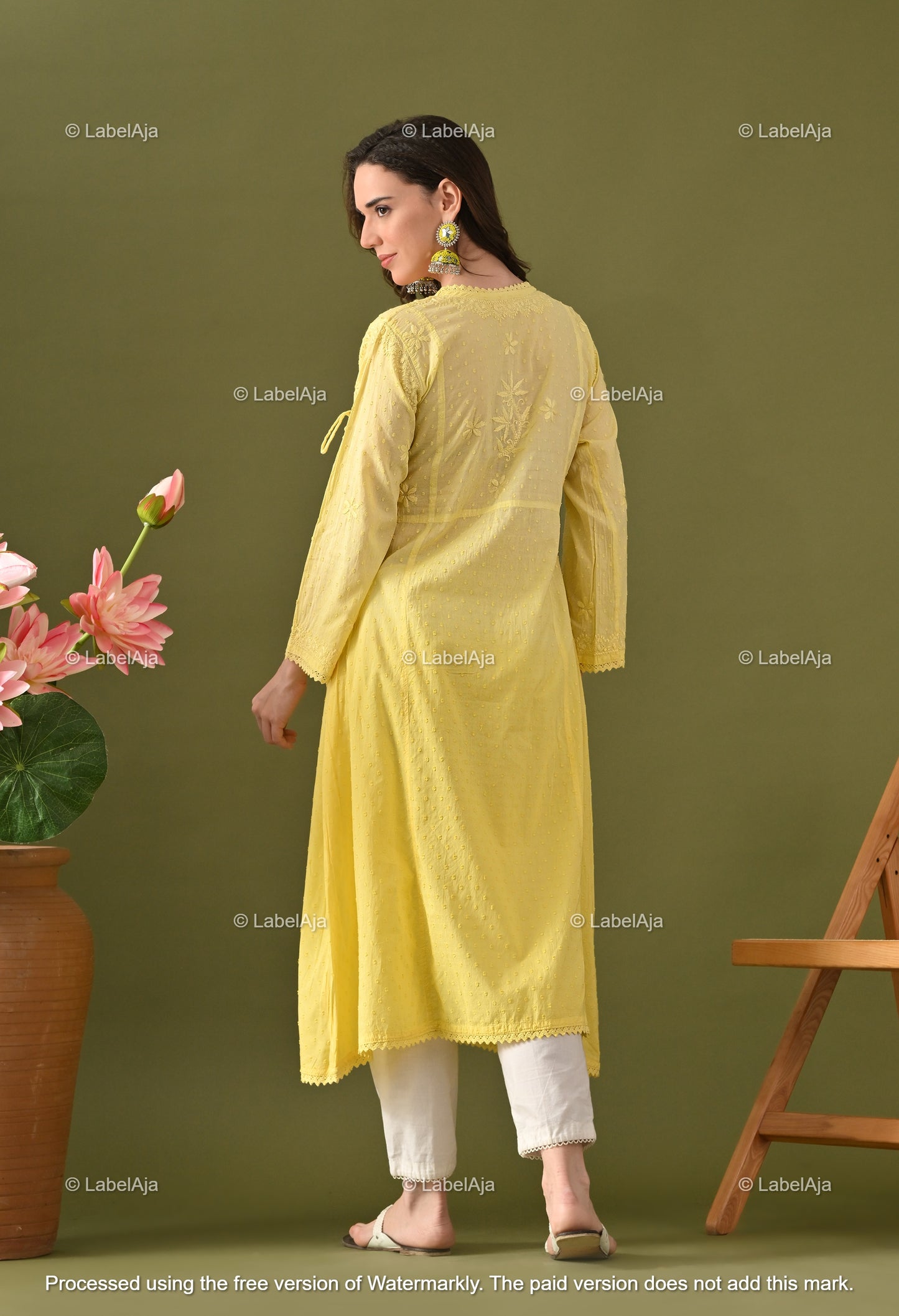 Myra dobby cotton long Angarkha