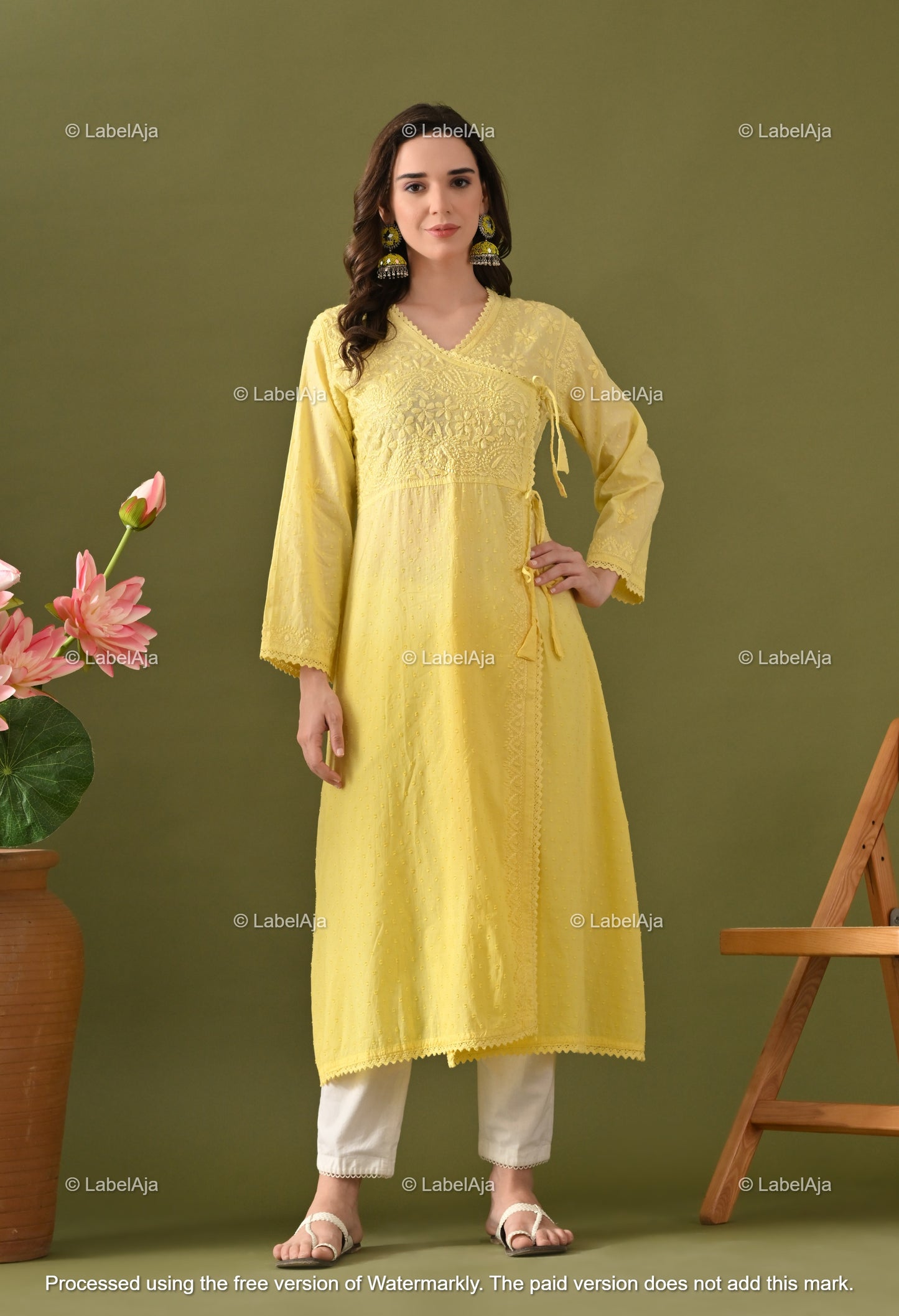 Myra dobby cotton long Angarkha
