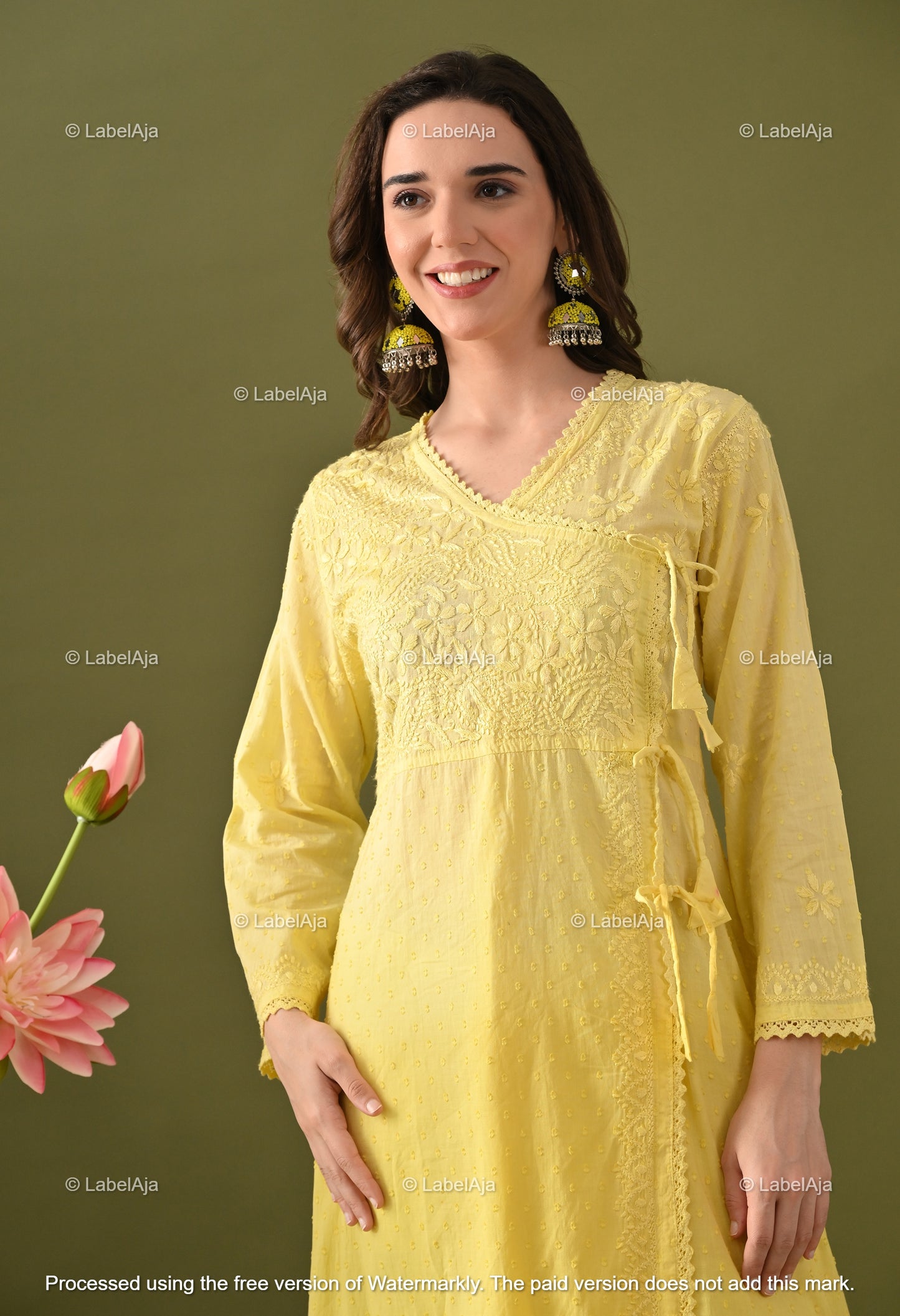 Myra dobby cotton long Angarkha