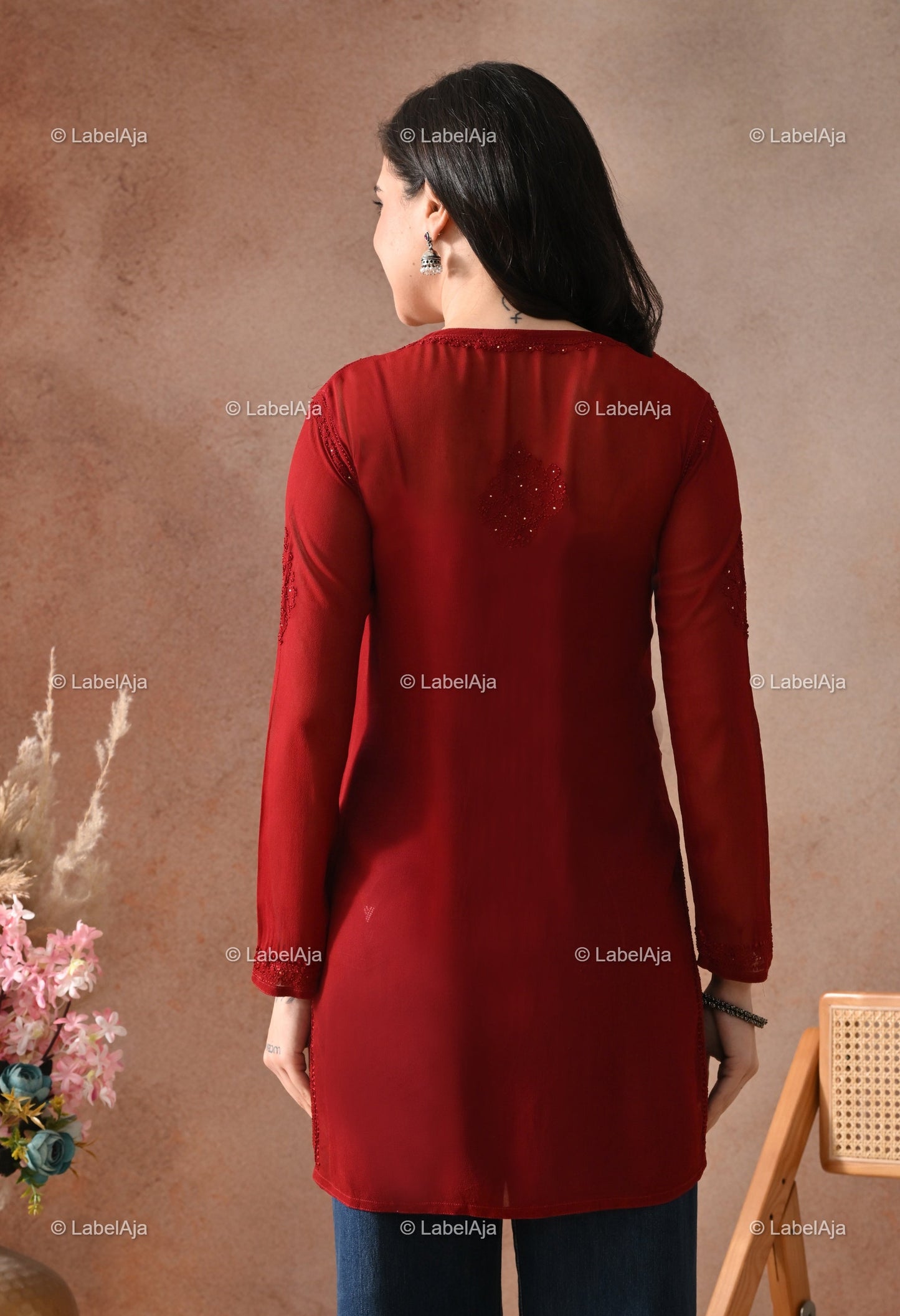 Ayana Viscose Short kurti with Mukaish work