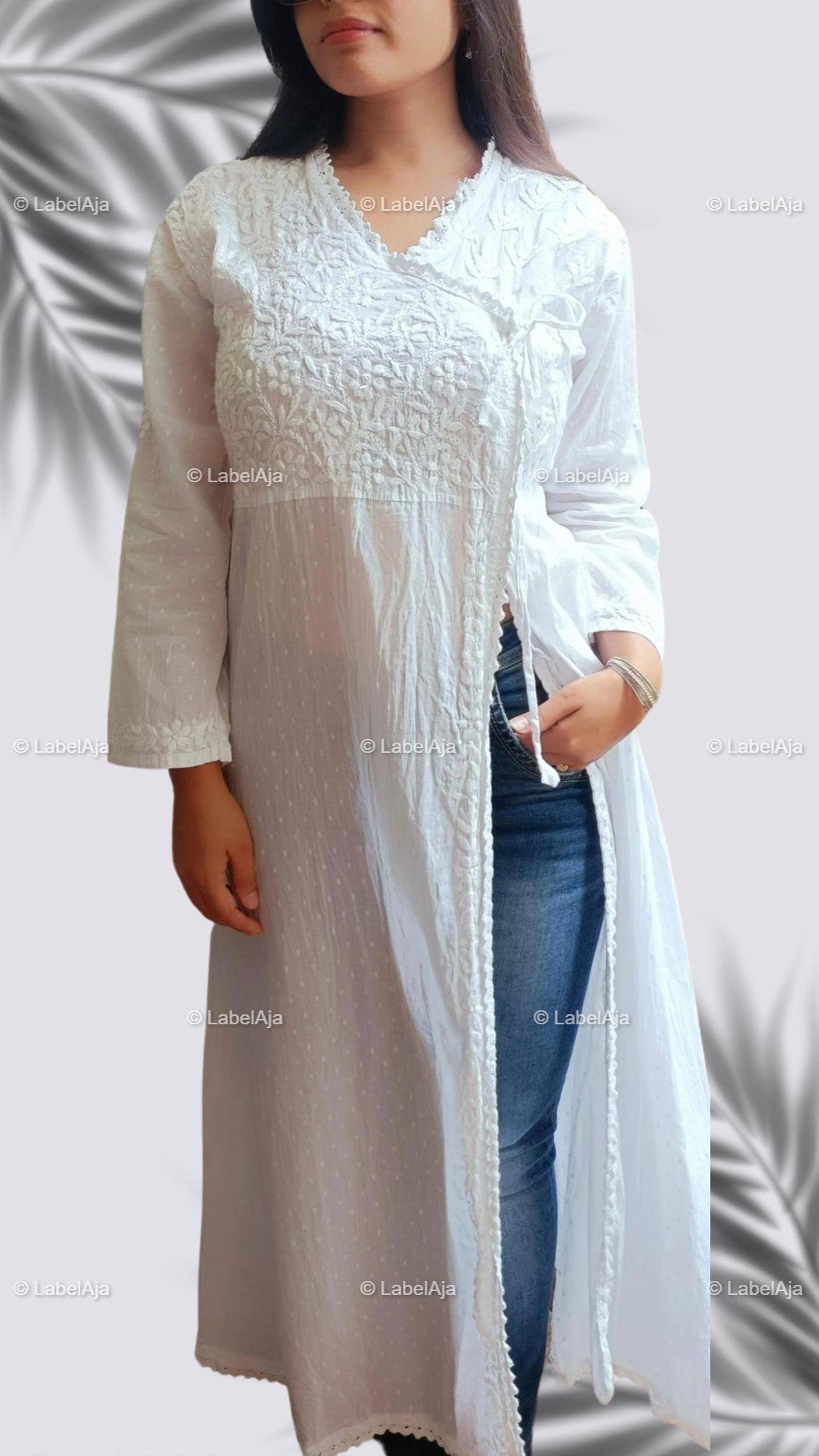 Myra dobby cotton long Angarkha