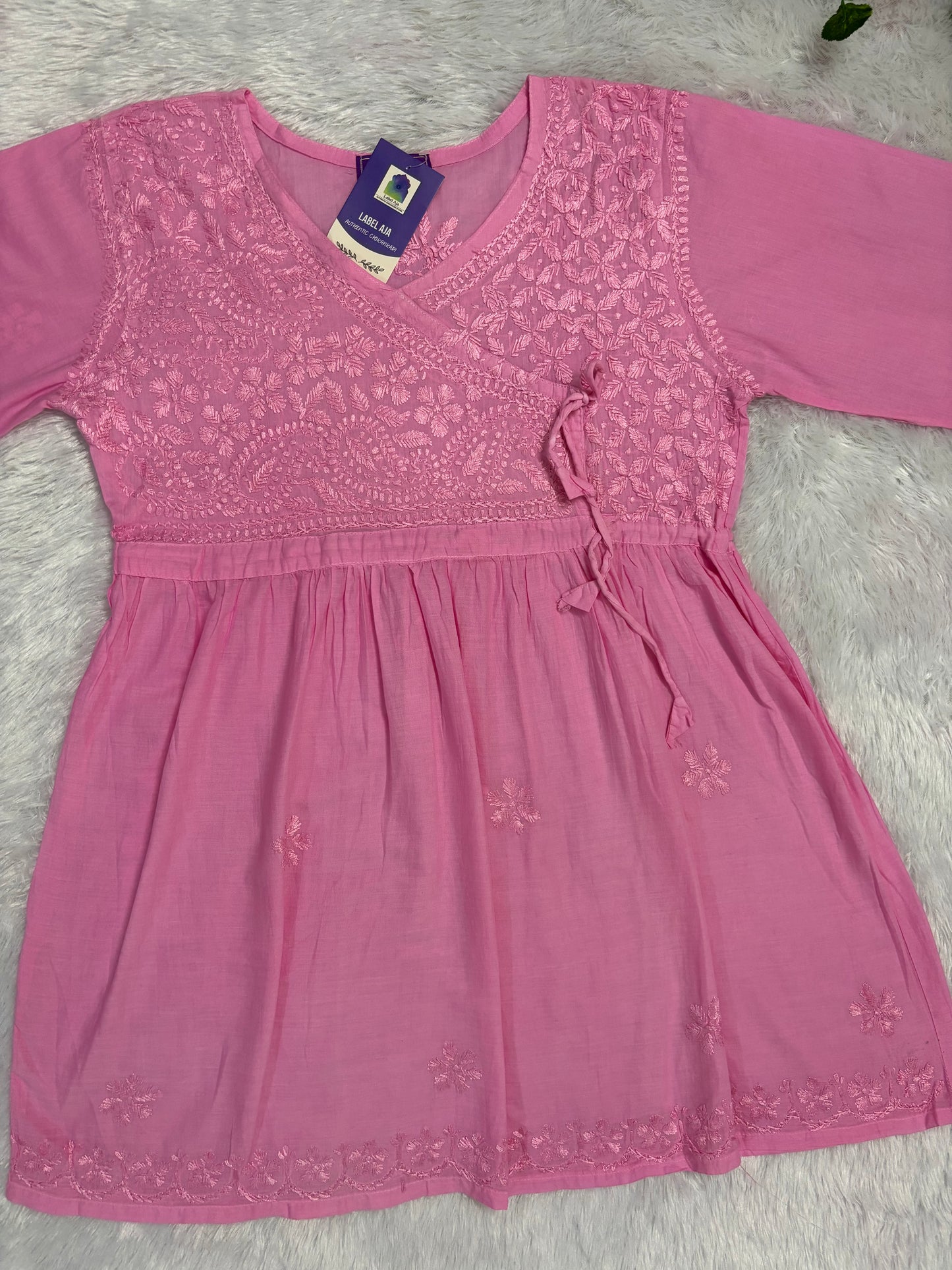 Kaya mul cotton angarkha short top