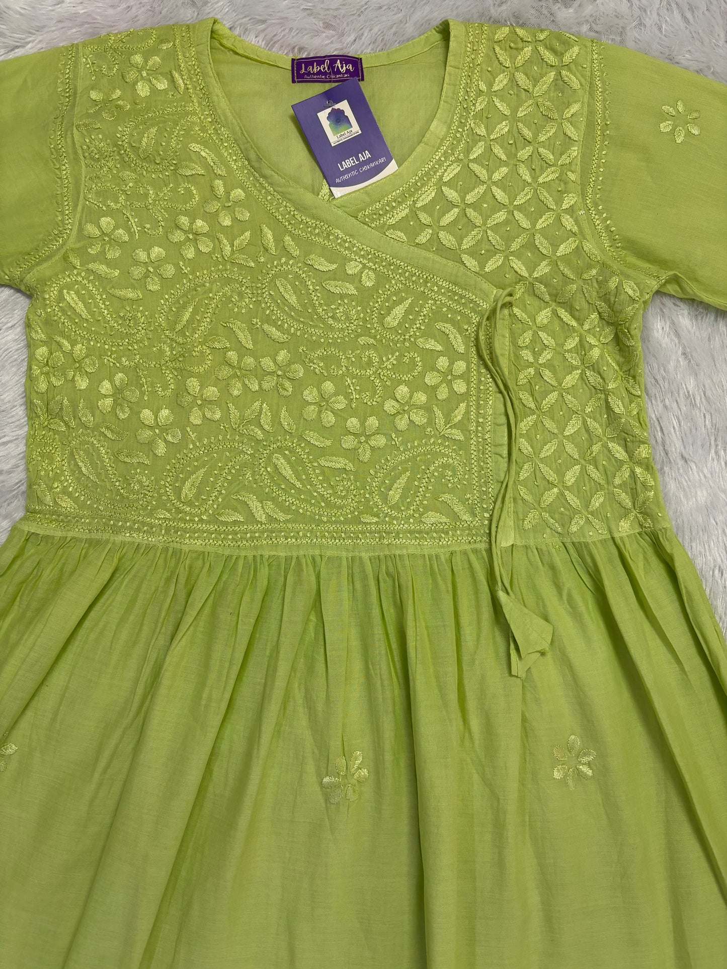 Kaya mul cotton angarkha short top
