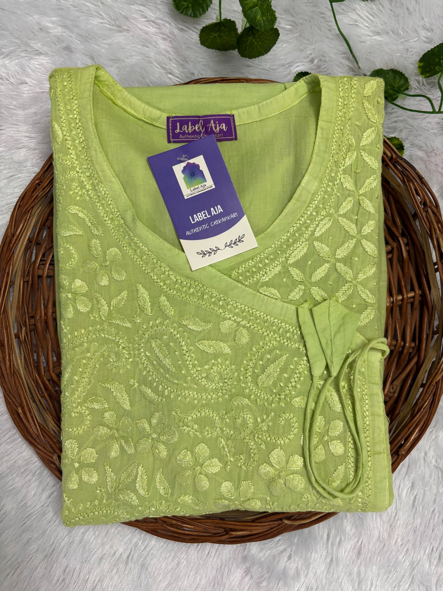 Kaya mul cotton angarkha short top
