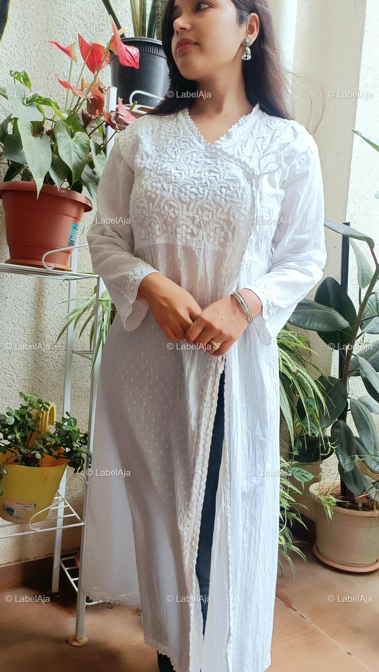 Myra dobby cotton long Angarkha