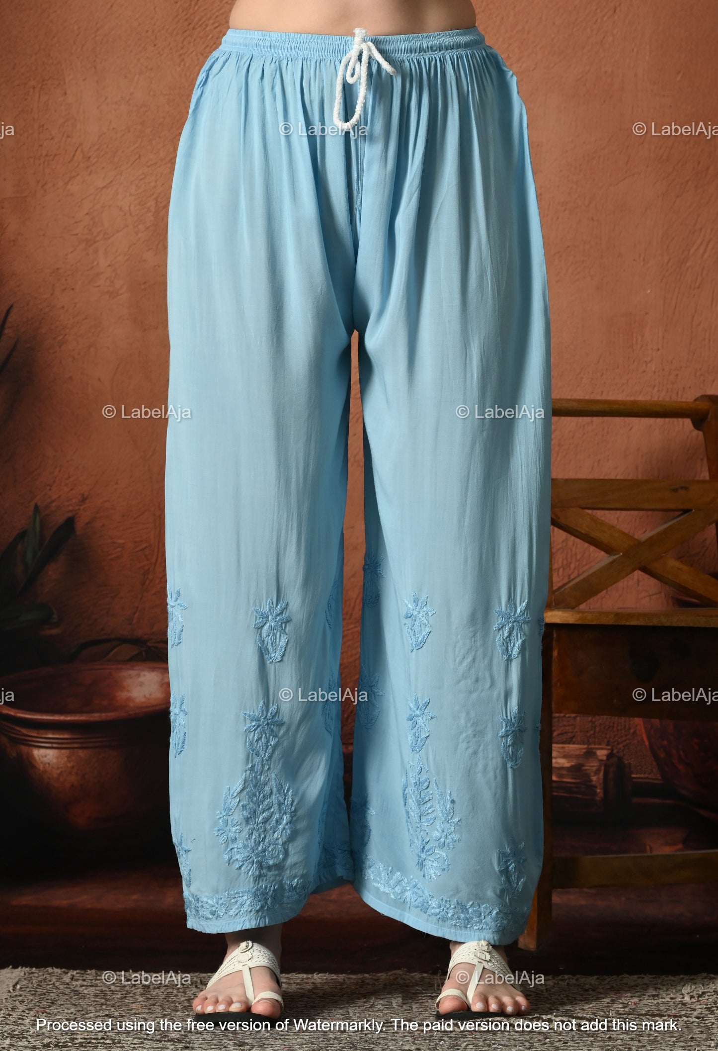 Gulnar Chikankari Modal kurti and palazzo set