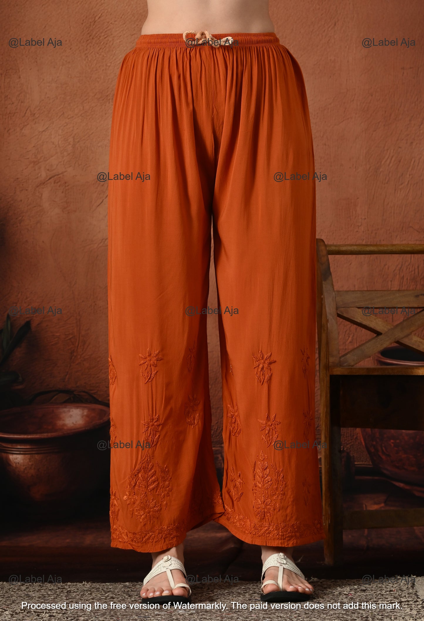 Gulnar Chikankari Modal kurti and palazzo set