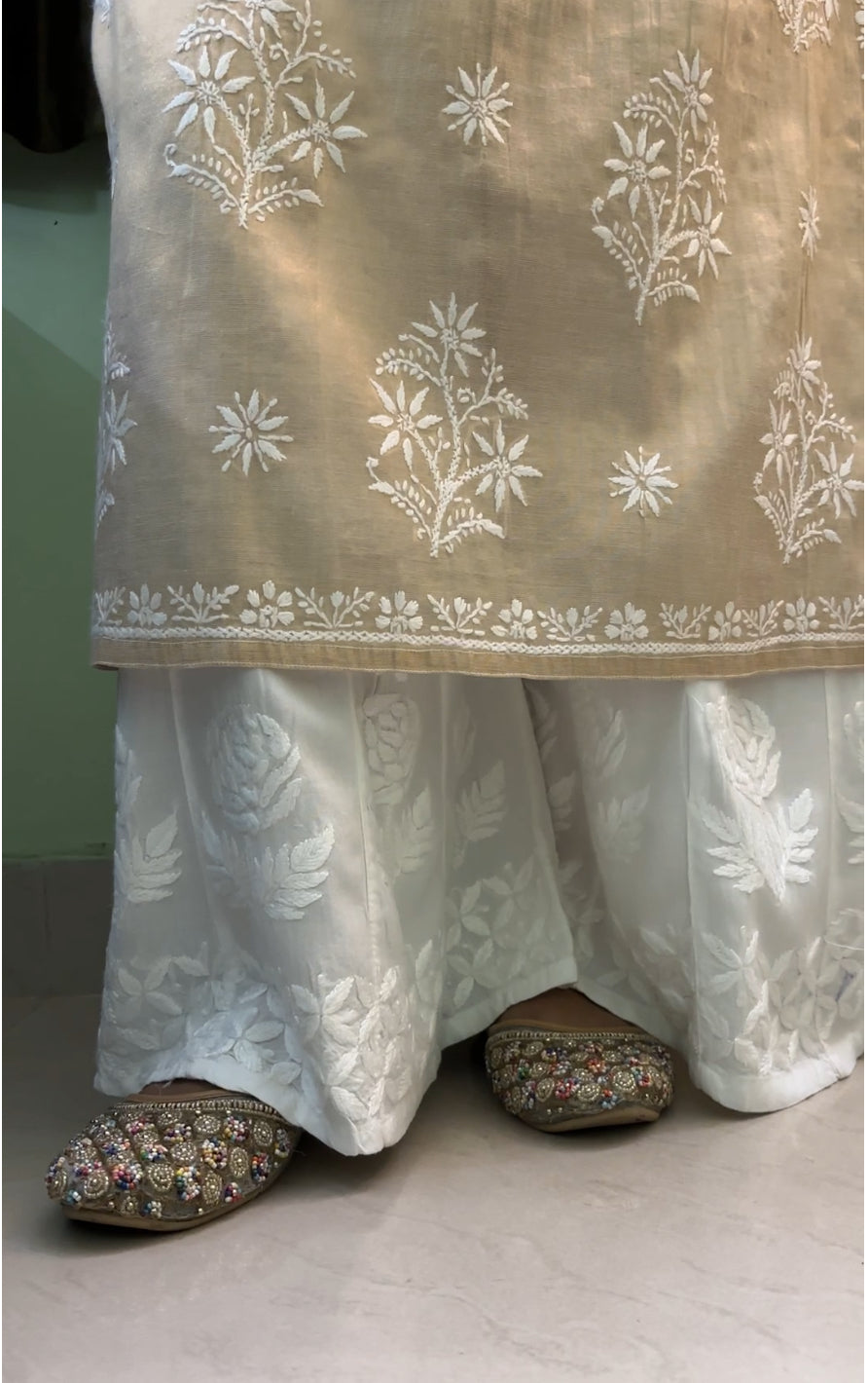 Kalidar Chikankari Pallazo
