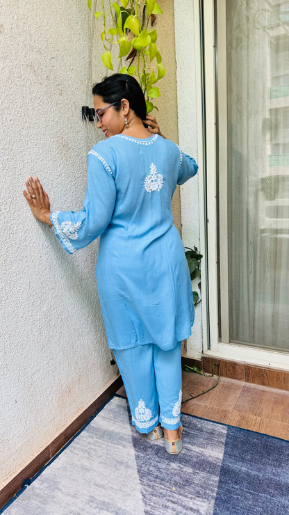 Modal Chikankari Co-ord set