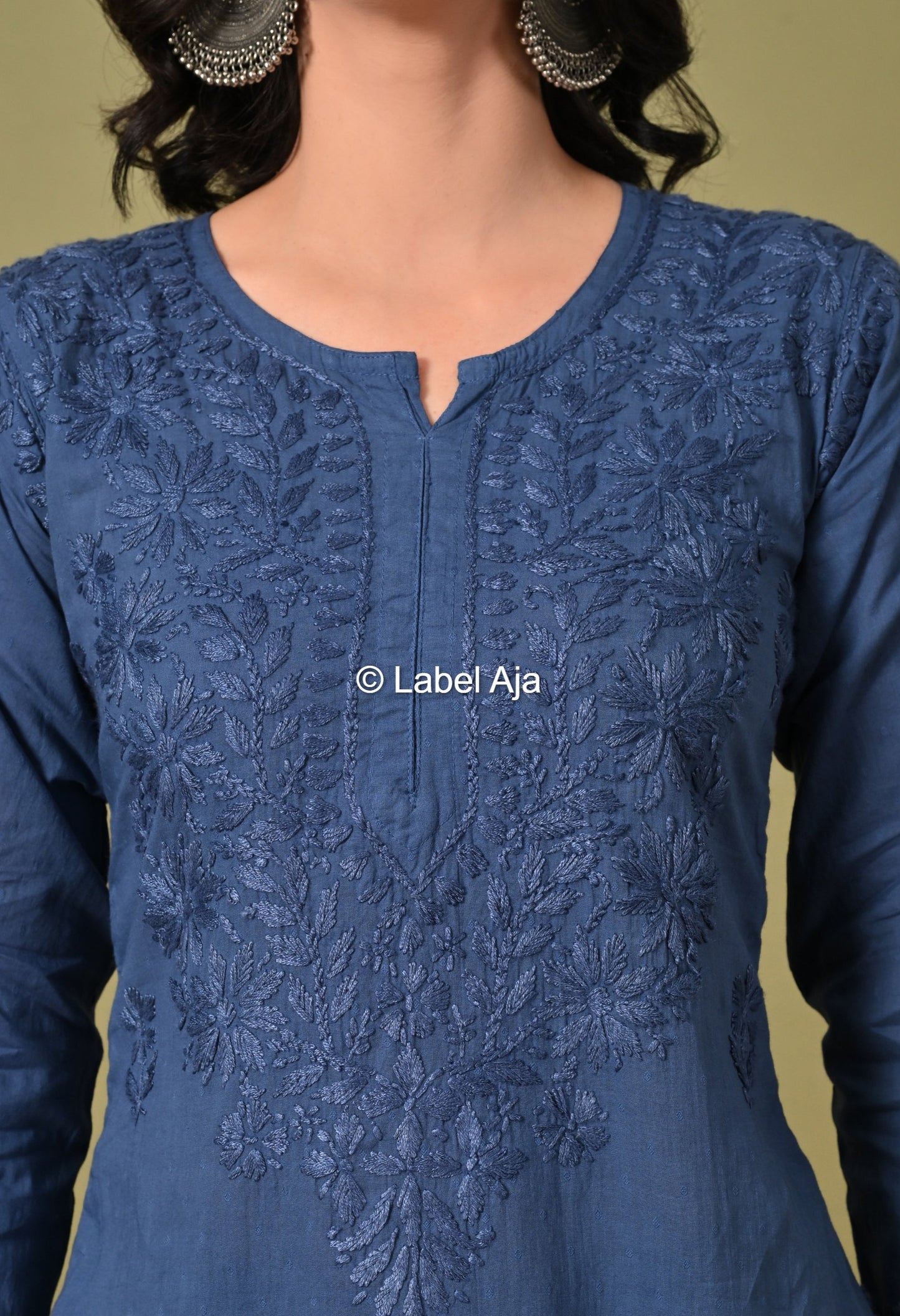 Maya Dobby cotton Kurti, Palazzo and dupatta set