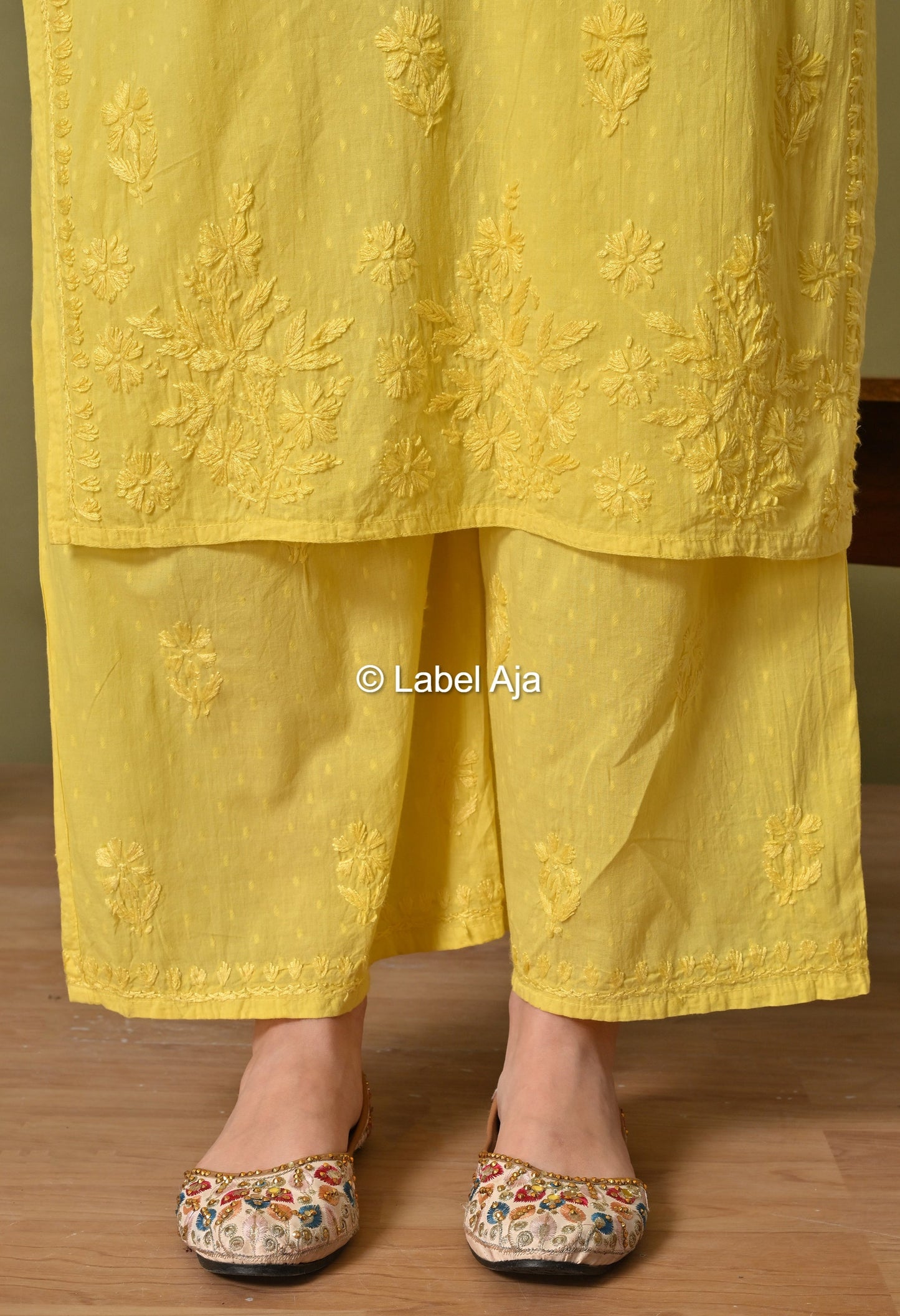 Maya Dobby cotton Kurti, Palazzo and dupatta set