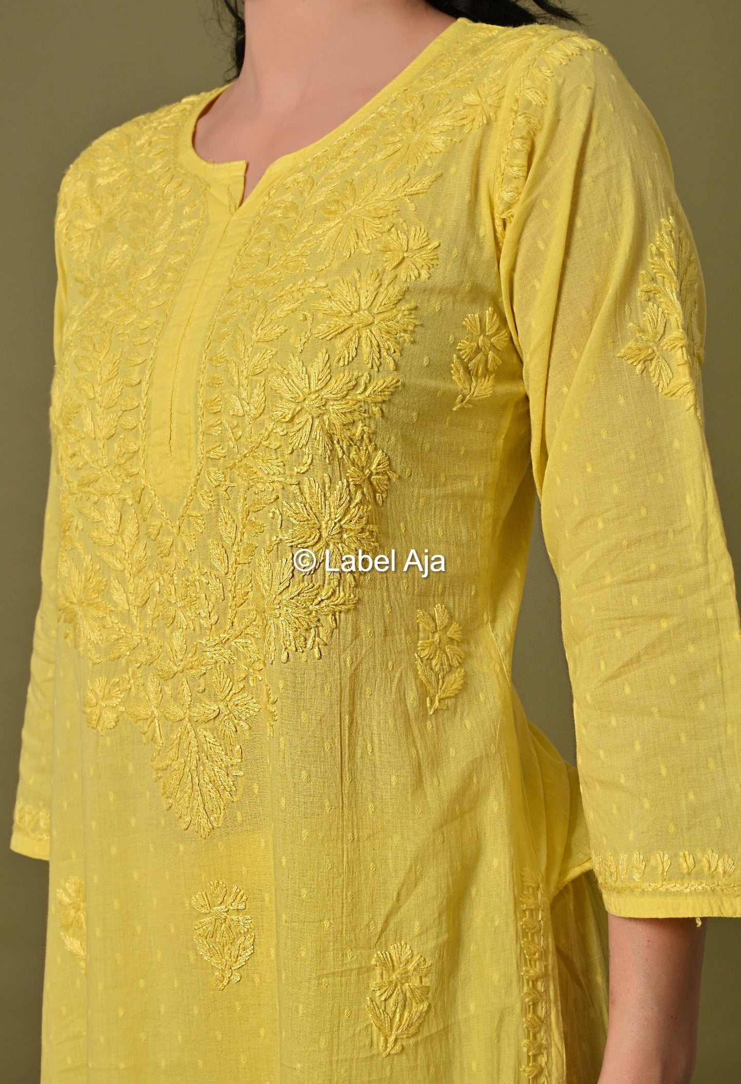 Maya Dobby cotton Kurti, Palazzo and dupatta set