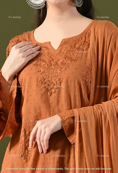 Dia cotton Kurti, Garara and dupatta set